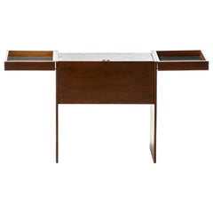 Danish Modern Rosewood Free Standing Flip Top Dry Bar c. 1960s