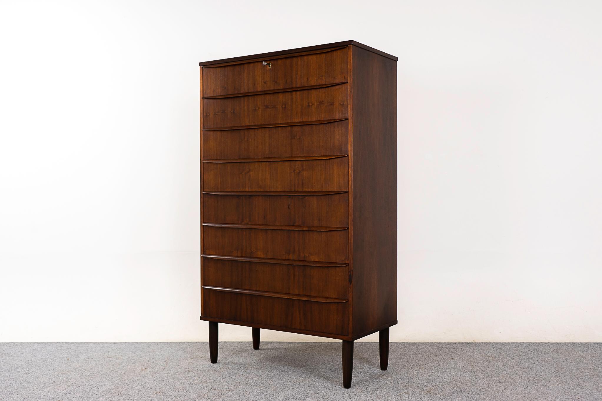 Scandinavian Modern Danish Modern Rosewood Highboy Dresser For Sale