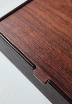 Dänische moderne Schmuckschatulle aus Palisanderholz mit Spiegel vom Kunsttischler Willy Beck, 1960er Jahre