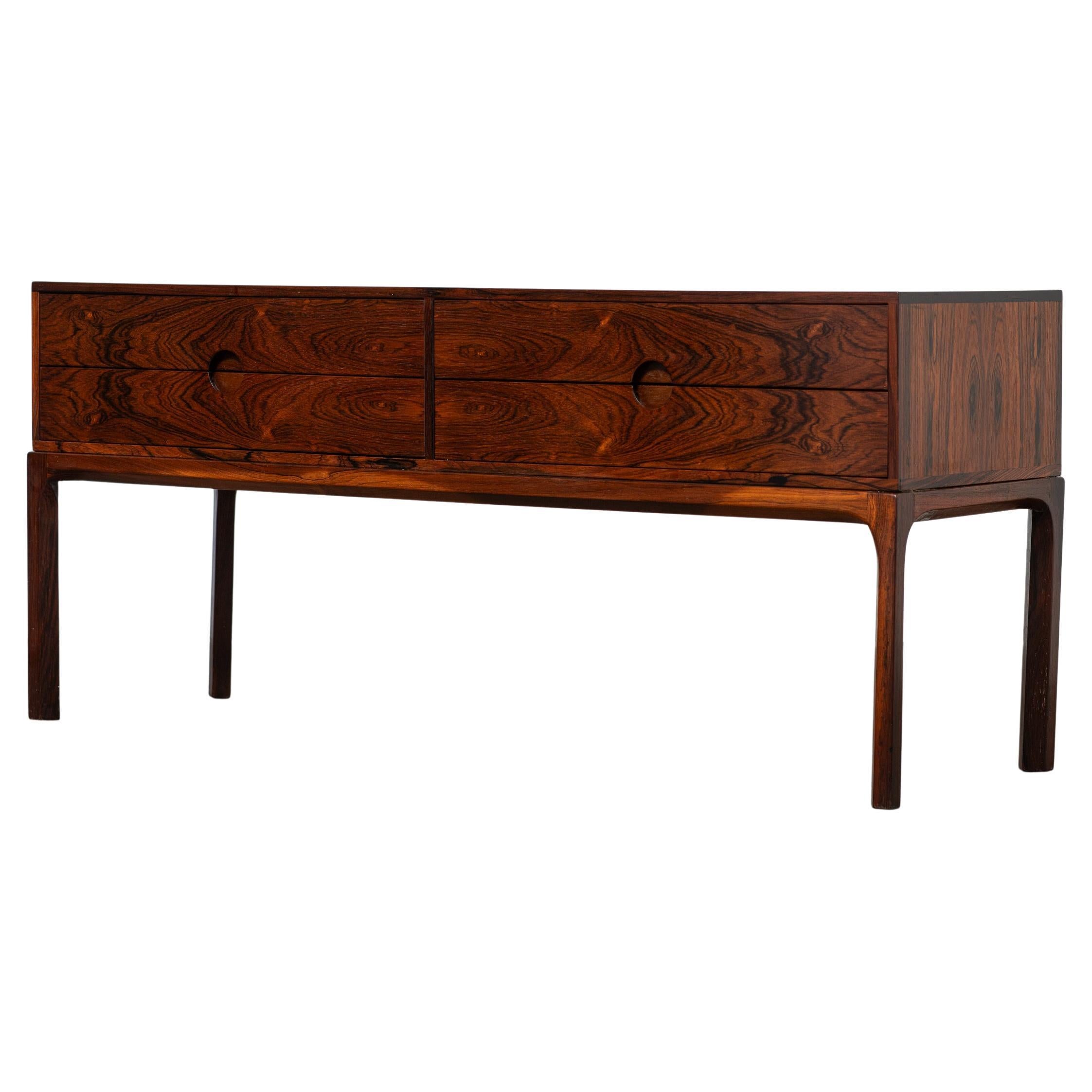 Danish Modern Rosewood Kai Kristiansen Small Chest with Drawers, Model 394