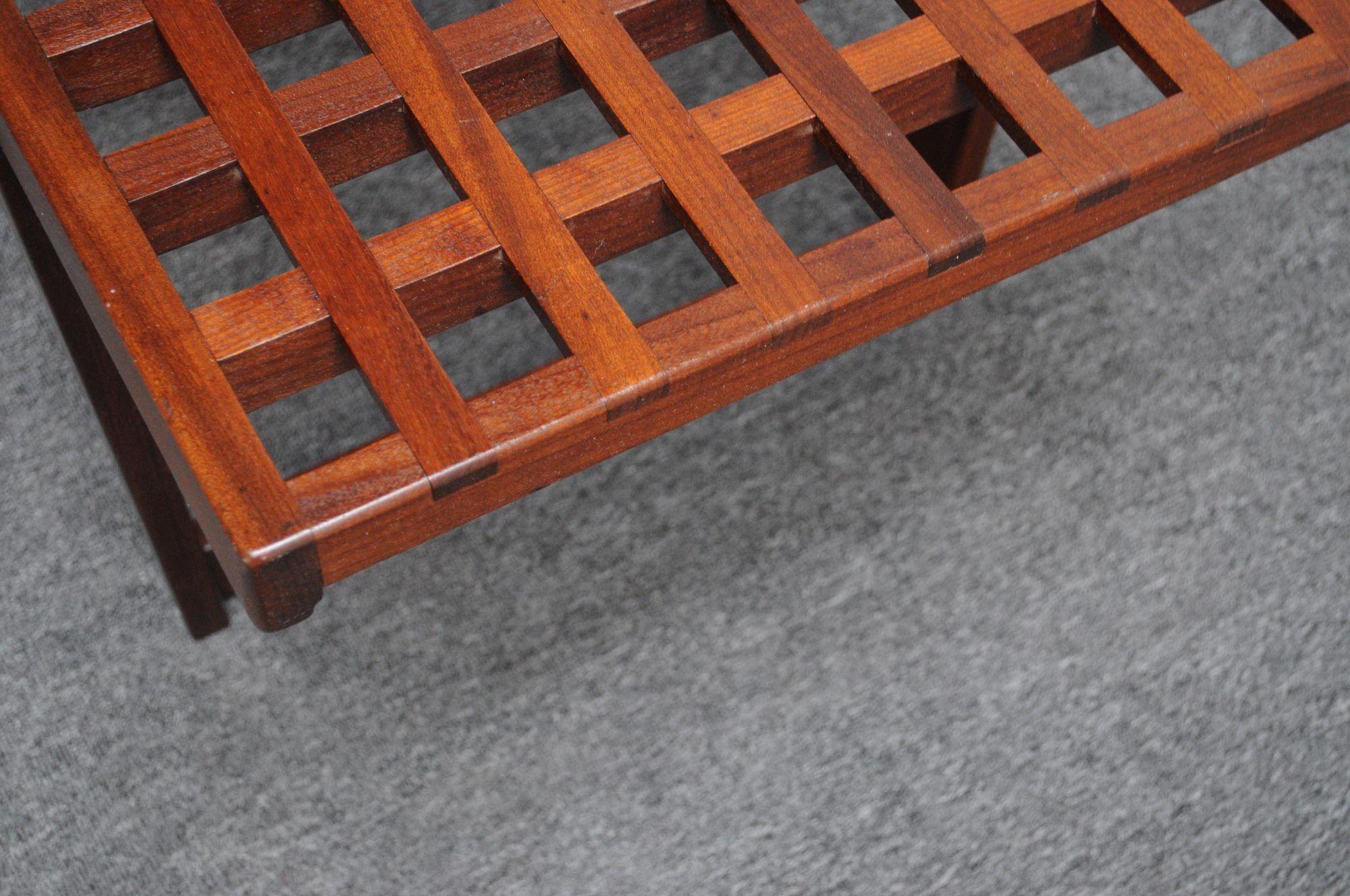 Danish Modern Rosewood Lattice Bench / Coffee Table by Peter Løvig Nielsen 4
