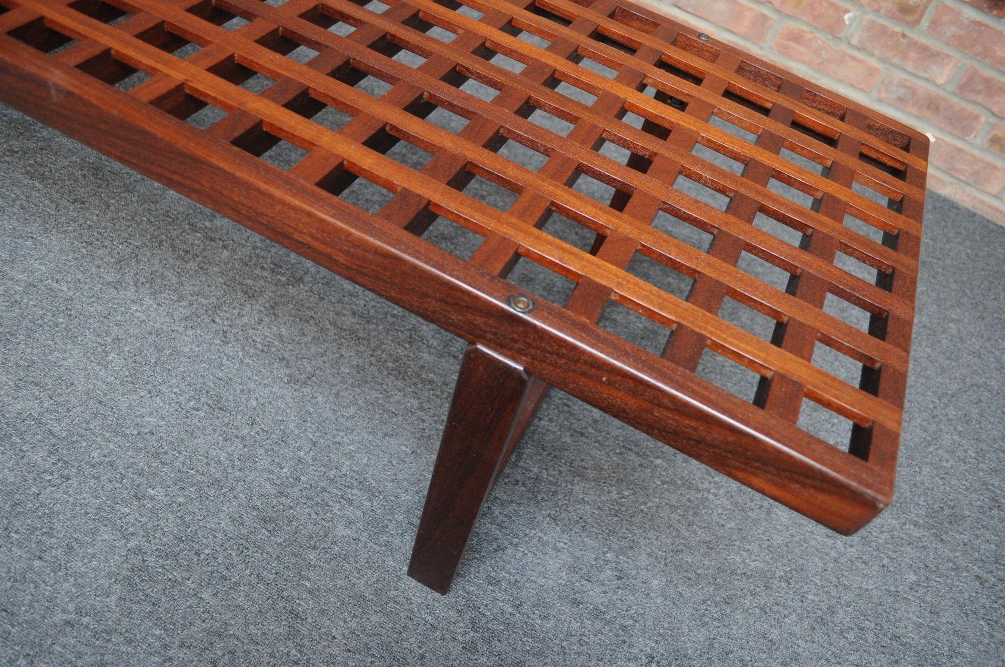 Danish Modern Rosewood Lattice Bench / Coffee Table by Peter Løvig Nielsen 2