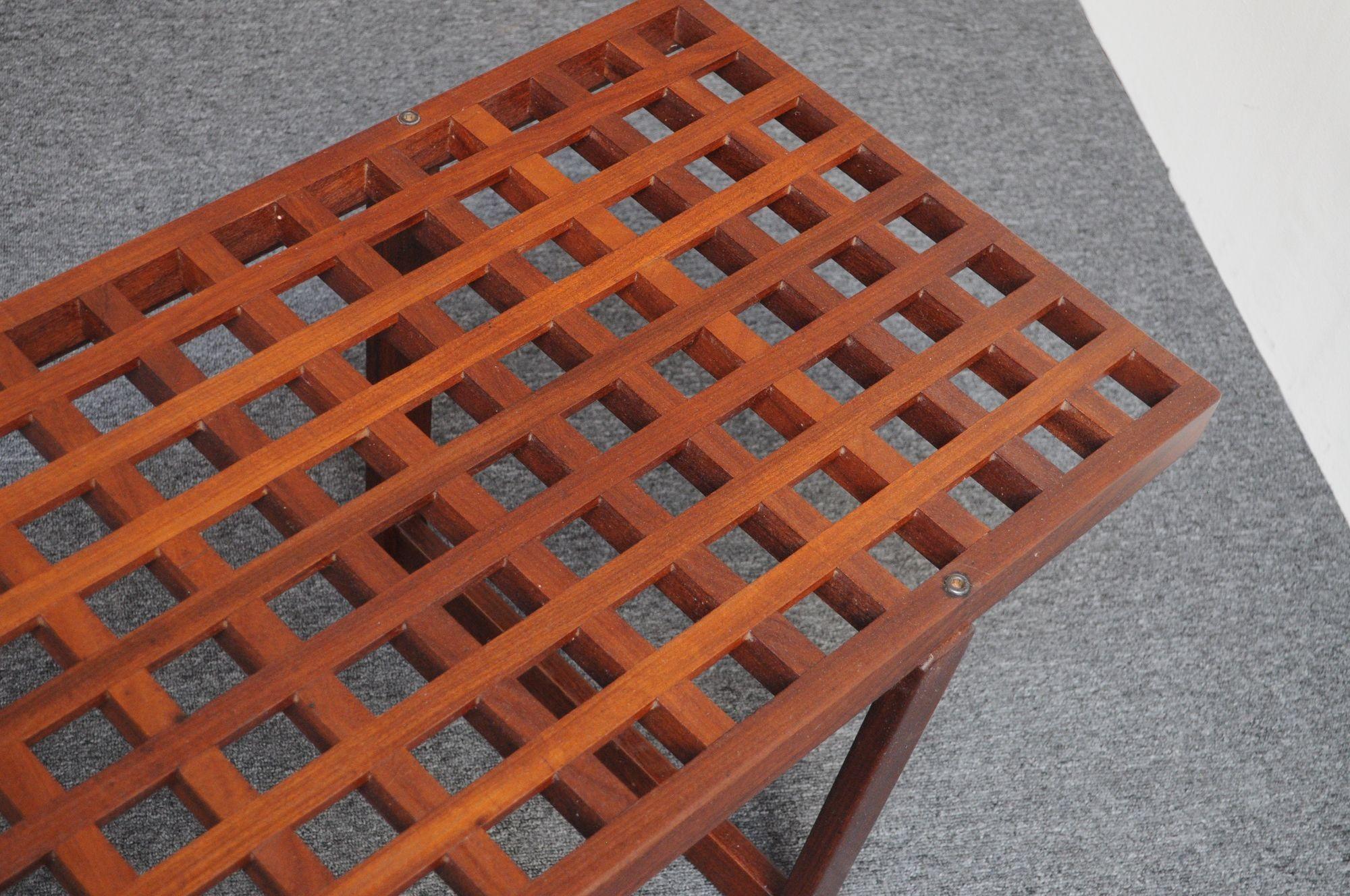 Danish Modern Rosewood Lattice Bench / Coffee Table by Peter Løvig Nielsen 3