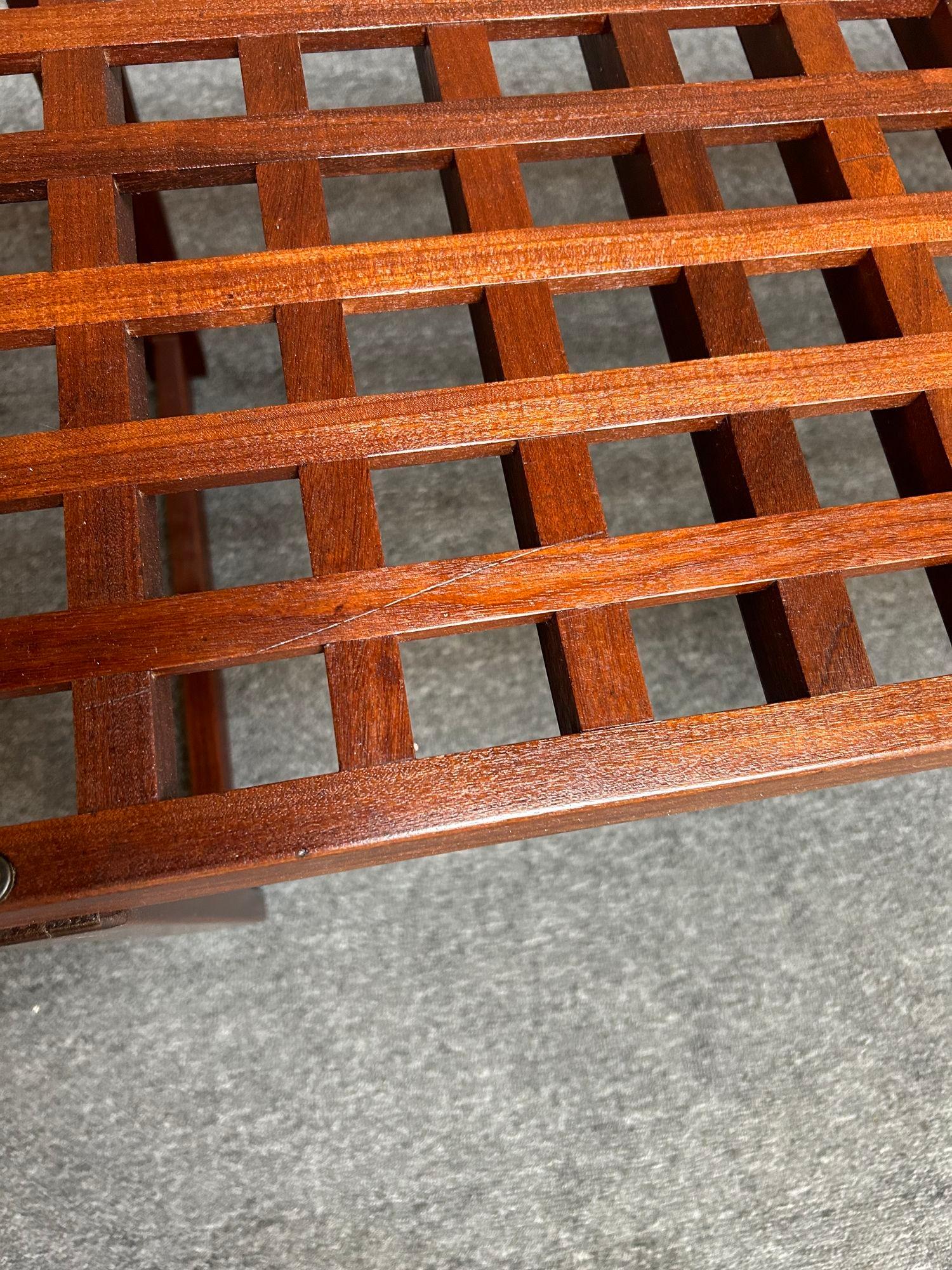 Danish Modern Rosewood Lattice Bench / Coffee Table by Peter Løvig Nielsen 6