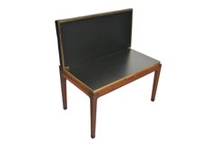 Dänische Moderne Klavierbank aus Rosenholz und Leder