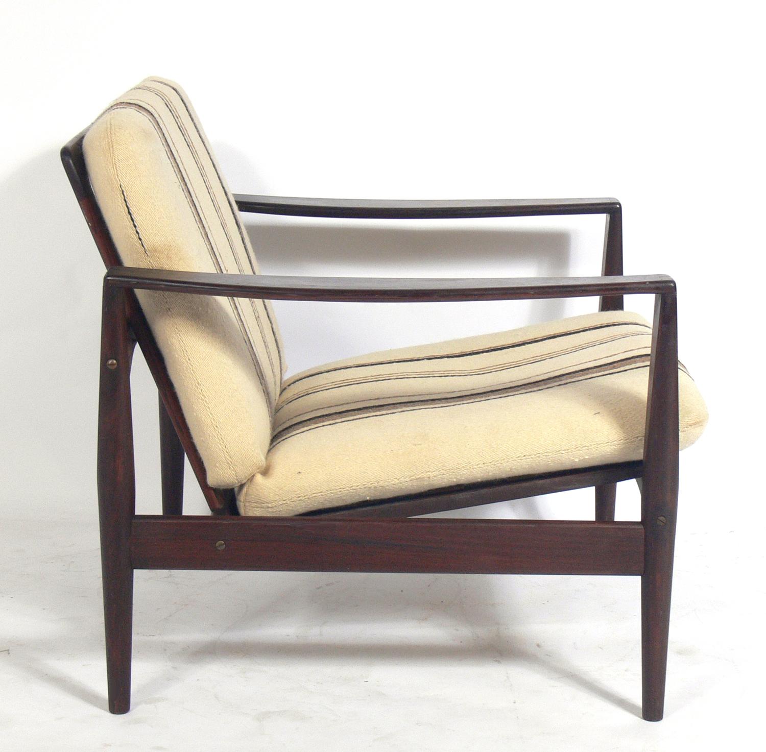 American Danish Modern Rosewood Lounge Chair For Sale