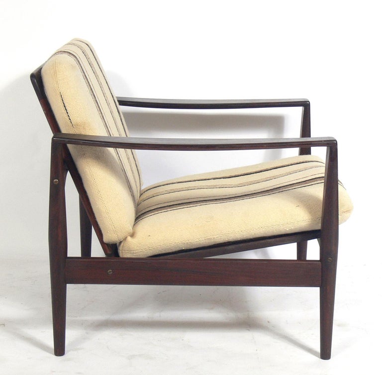Danish Modern Rosewood Lounge Chair In Good Condition For Sale In Atlanta, GA