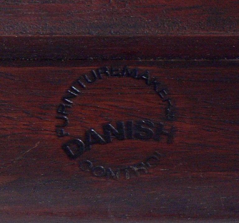 Iron Danish Modern Rosewood Lounge Chair For Sale