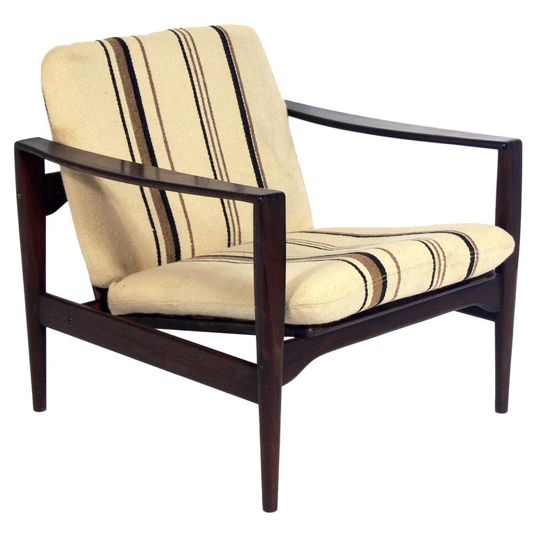 Danish Modern Rosewood Lounge Chair For Sale