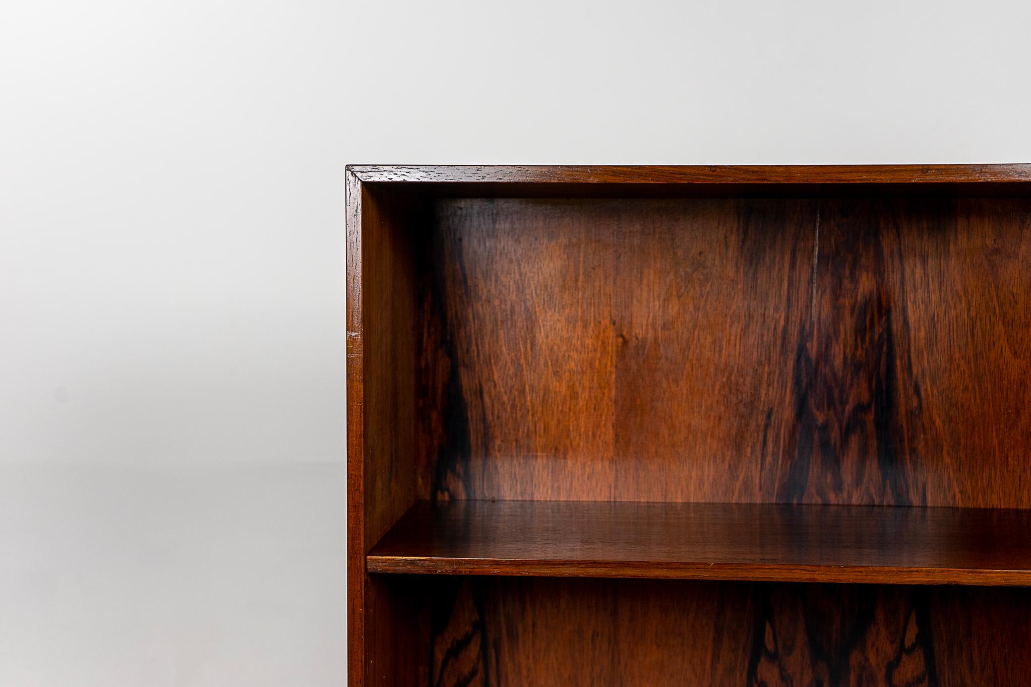 Danish Modern Rosewood Low Profile Bookcase In Good Condition In VANCOUVER, CA