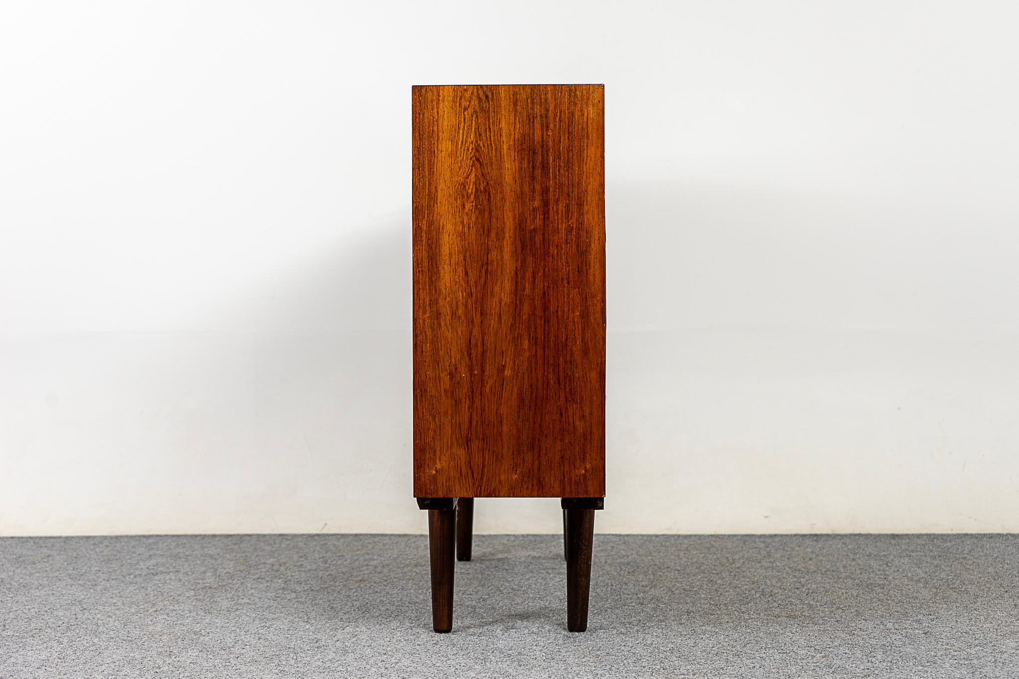 Danish Modern Rosewood Low Profile Bookcase 3