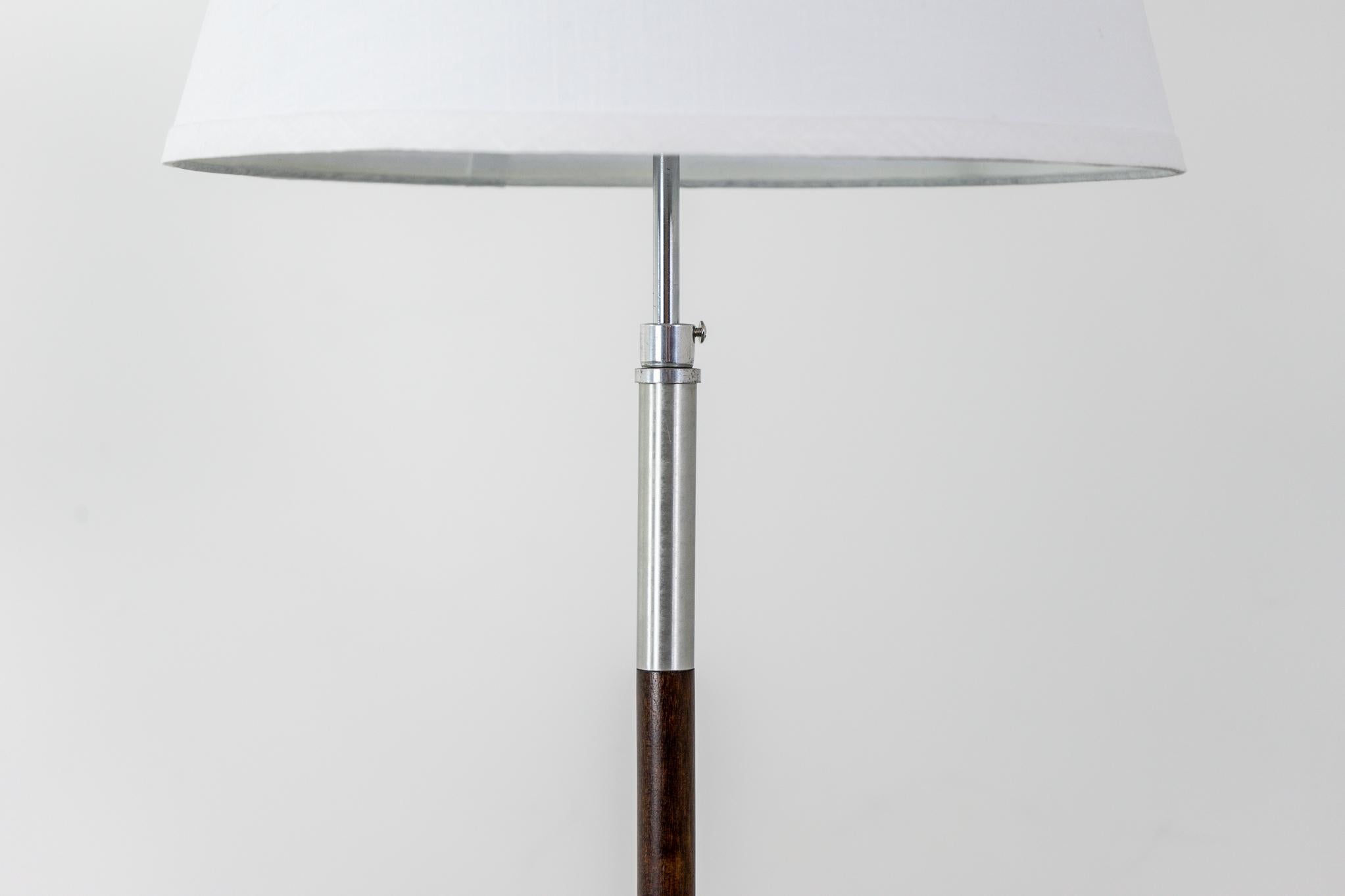 Danish Modern Rosewood & Metal Floor Lamp For Sale 4