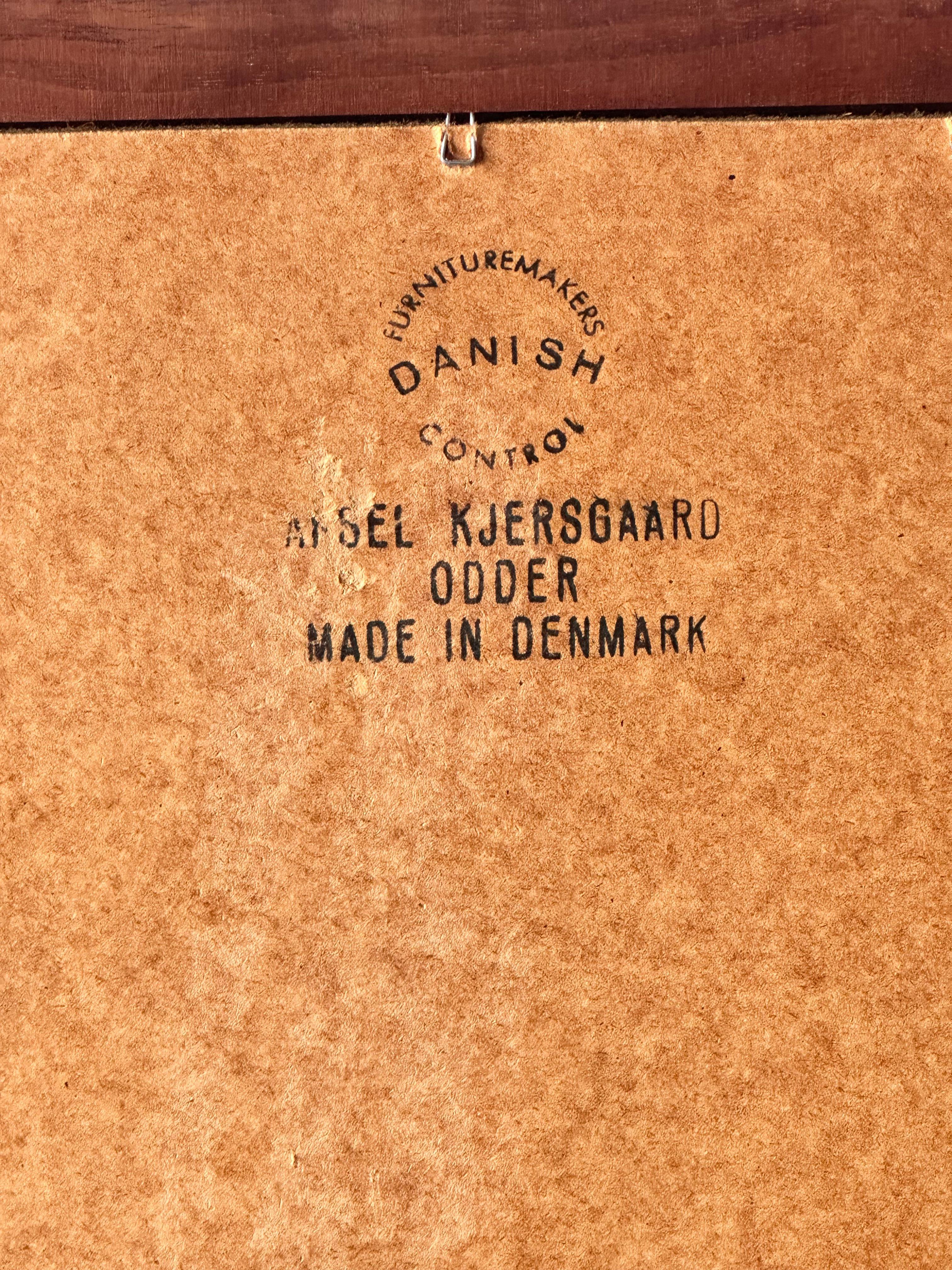 Miroir moderne danois en bois de rose par Aksel Kjersgaard pour Odder, Danemark en vente 3