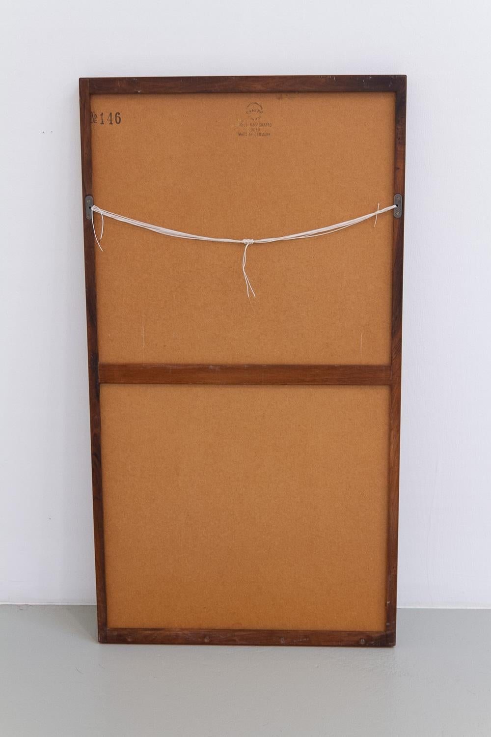 Palissandro Specchio moderno danese in legno di palissandro di Kai Kristiansen per Aksel Kjersgaard, 1960. in vendita