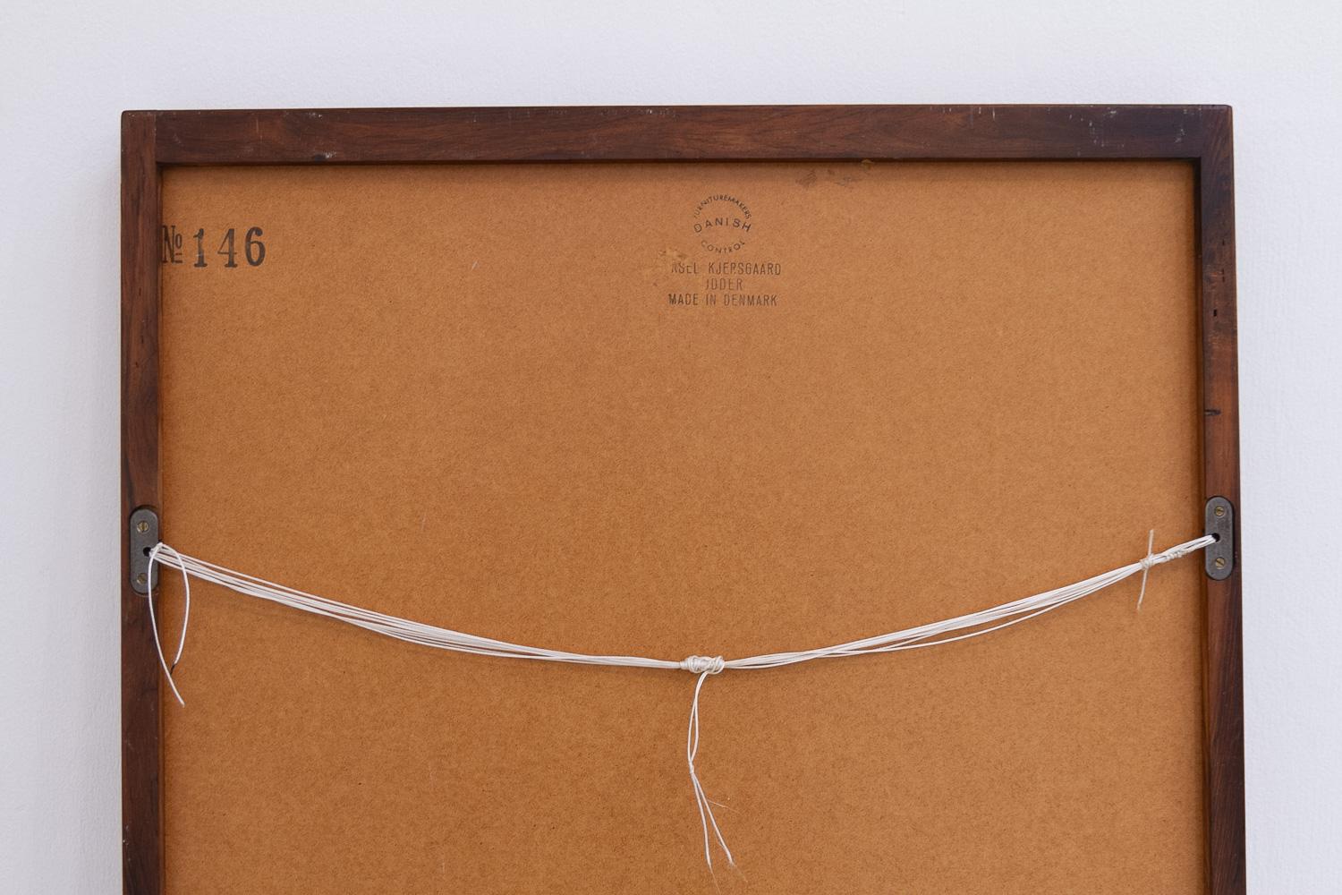 Specchio moderno danese in legno di palissandro di Kai Kristiansen per Aksel Kjersgaard, 1960. in vendita 1