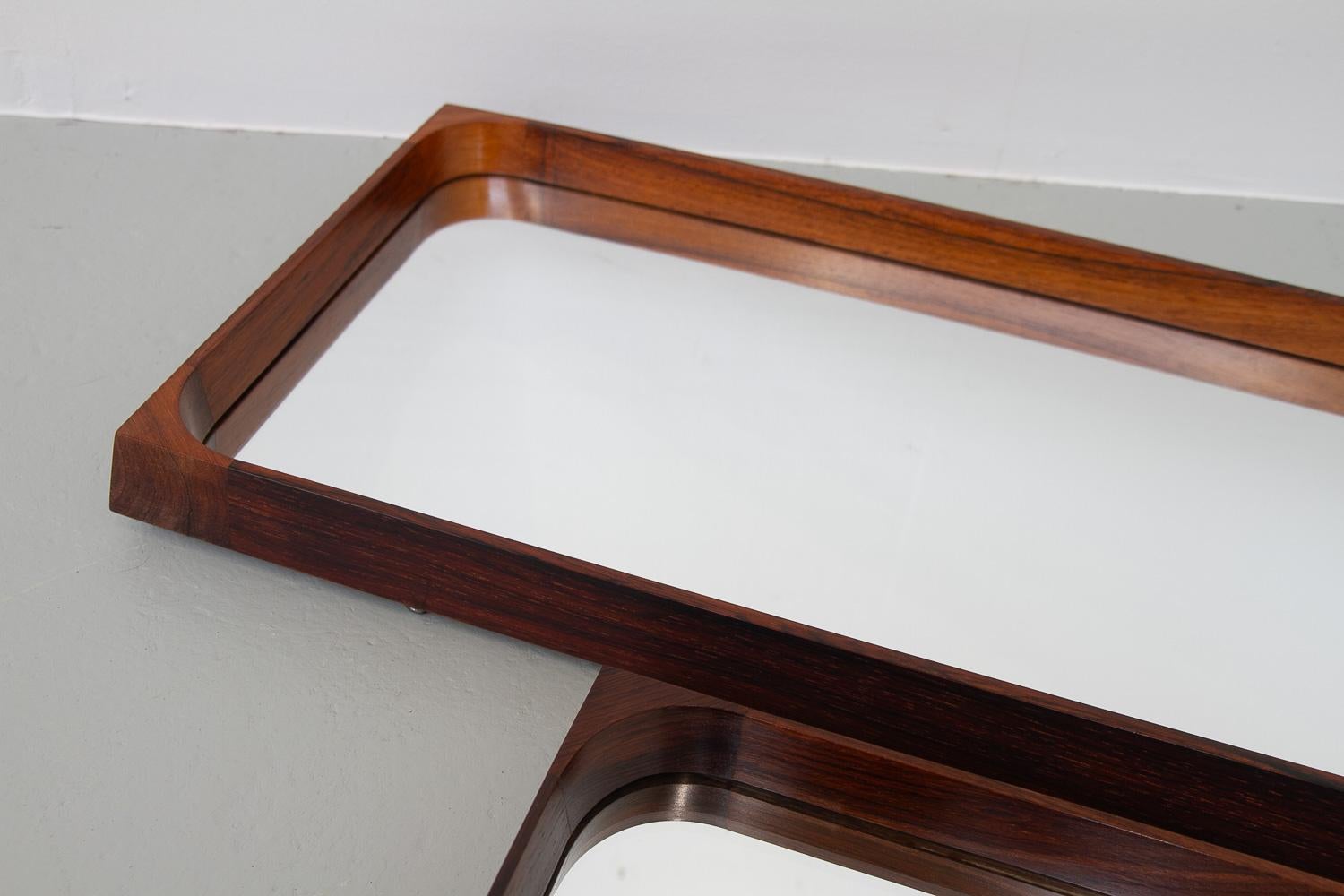 Danish Modern Rosewood Mirrors by Niels Clausen for NC Møbler, 1960s. Set of 2. For Sale 6