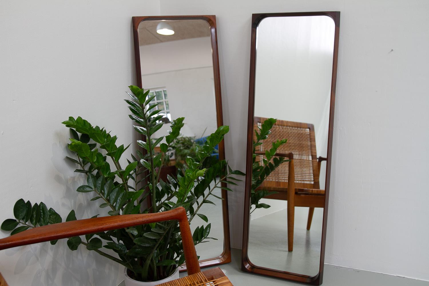 Danish Modern Rosewood Mirrors by Niels Clausen for NC Møbler, 1960s. Set of 2. For Sale 7