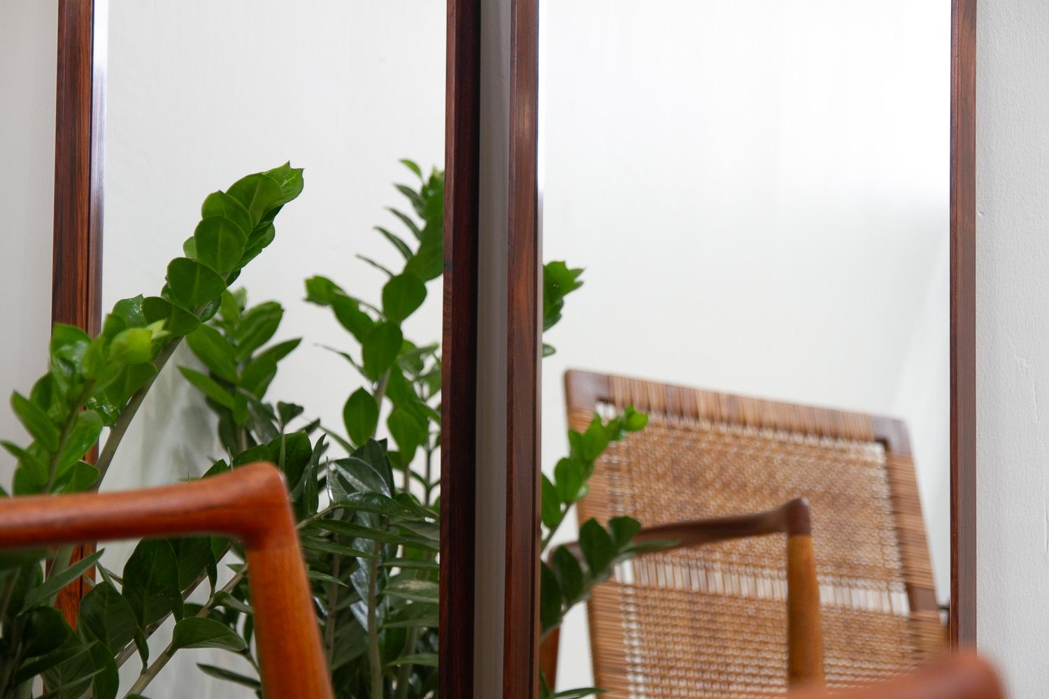Danish Modern Rosewood Mirrors by Niels Clausen for NC Møbler, 1960s. Set of 2. For Sale 10