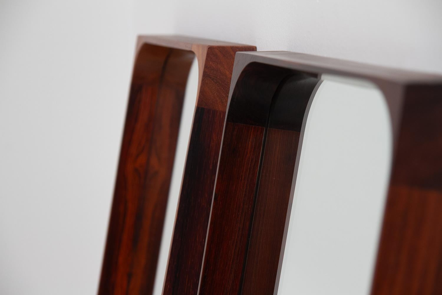 Danish Modern Rosewood Mirrors by Niels Clausen for NC Møbler, 1960s. Set of 2. For Sale 1