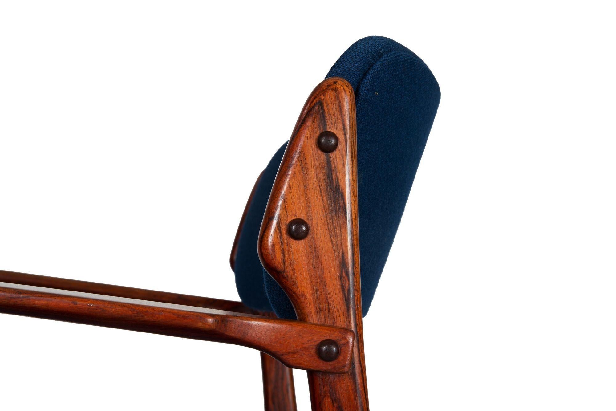 Danish Modern Rosewood Model 50 Arm Chair by Erik Buch For Sale 8