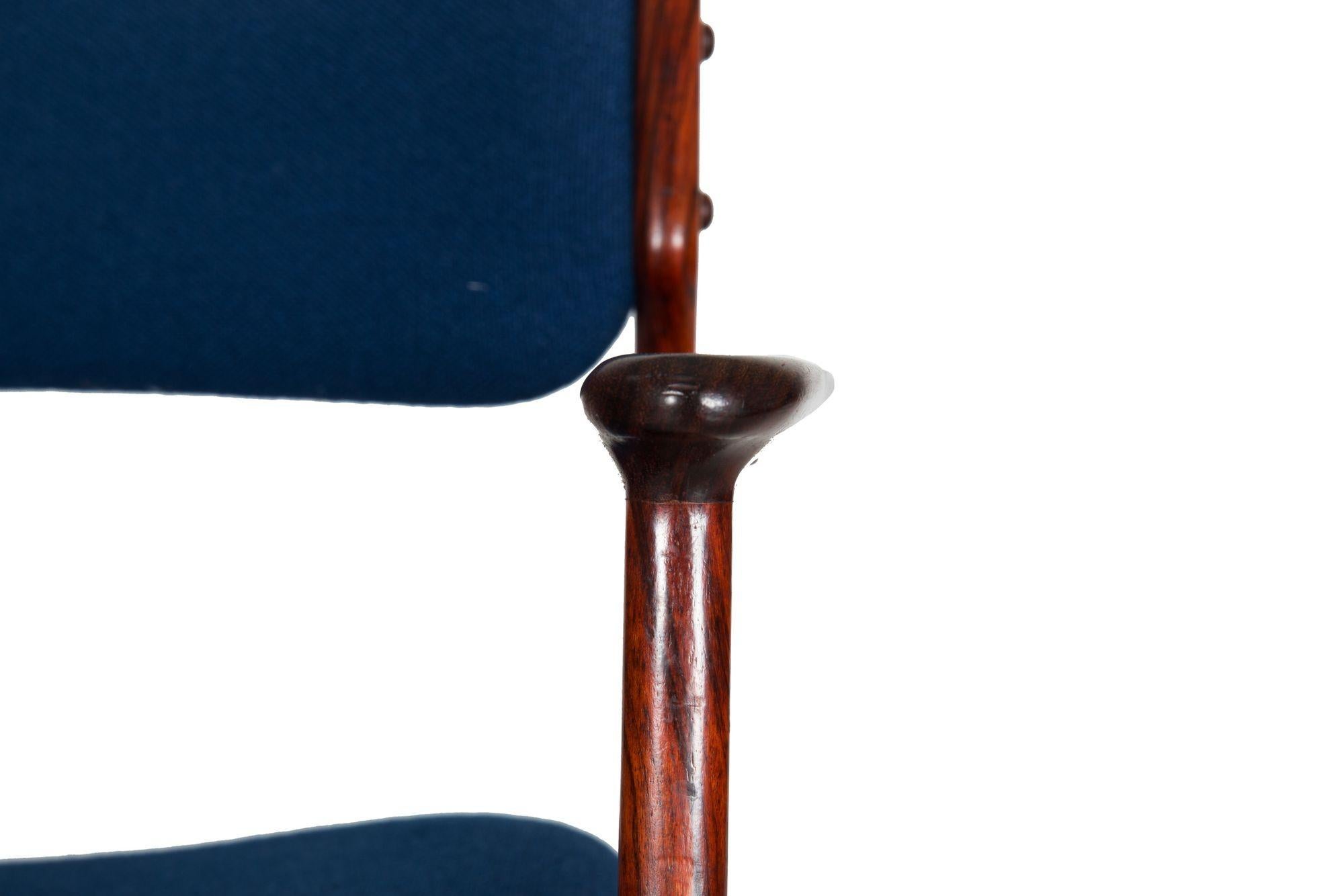 Danish Modern Rosewood Model 50 Arm Chair by Erik Buch For Sale 14
