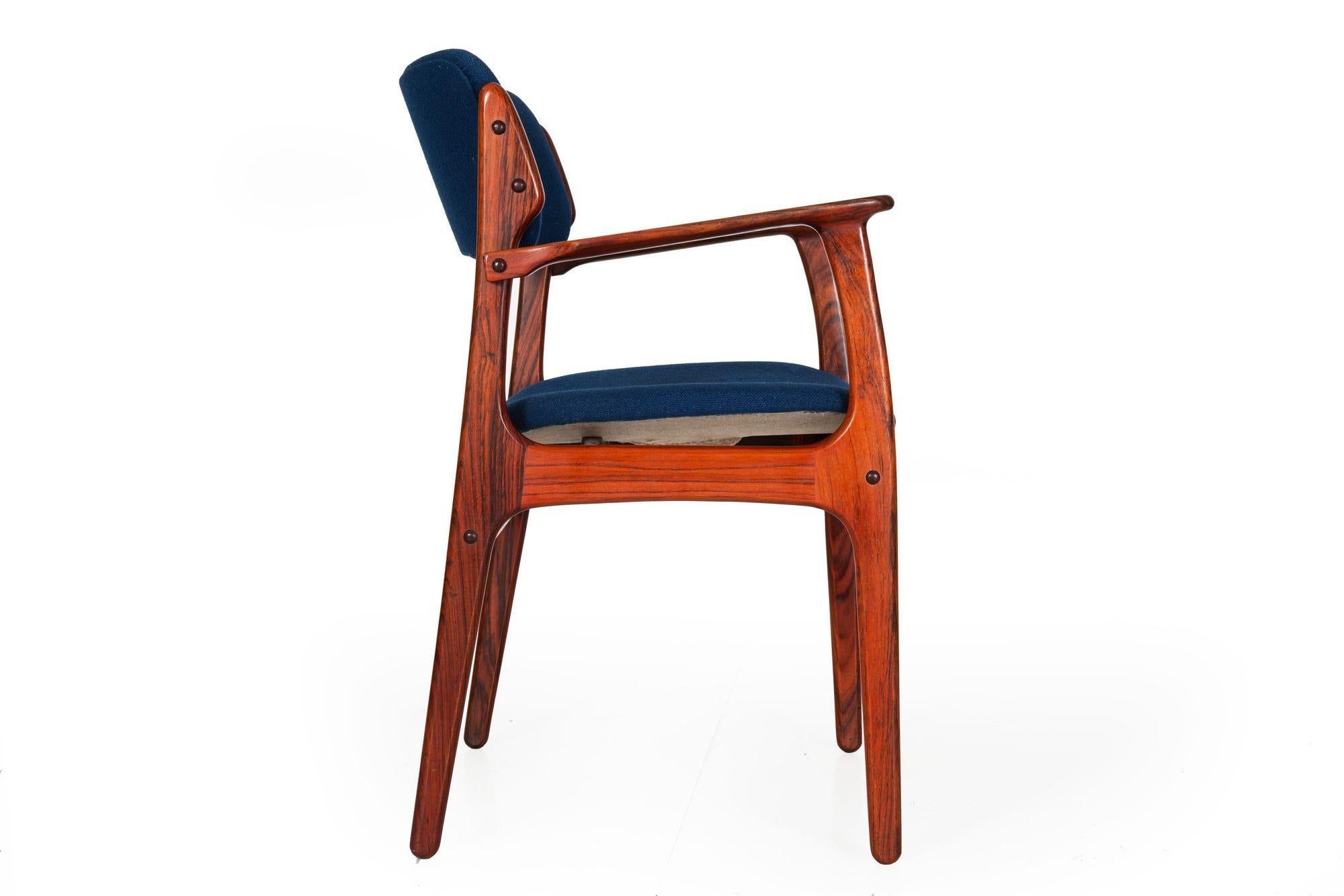 Mid-Century Modern Danish Modern Rosewood Model 50 Arm Chair by Erik Buch For Sale