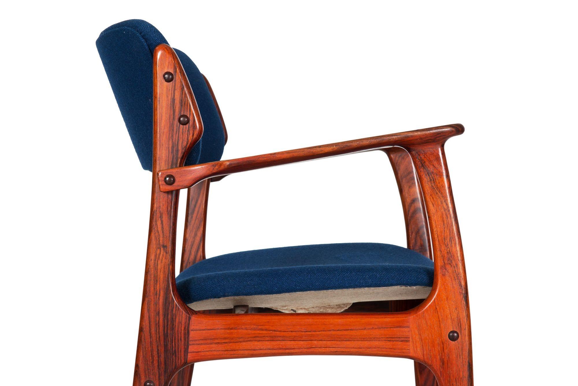 Danish Modern Rosewood Model 50 Arm Chair by Erik Buch For Sale 2