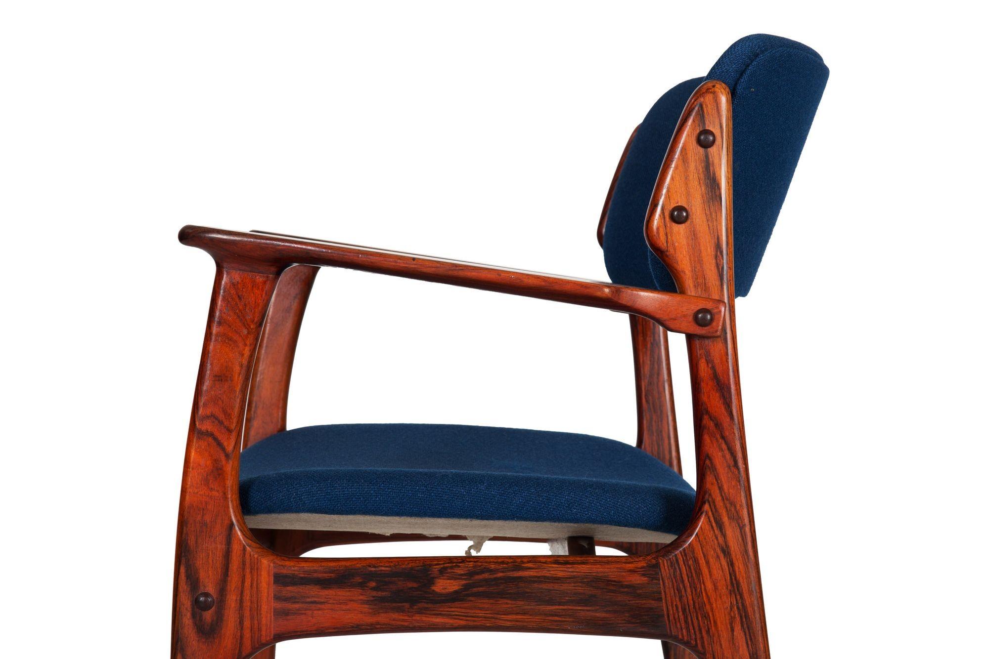 Danish Modern Rosewood Model 50 Arm Chair by Erik Buch For Sale 3