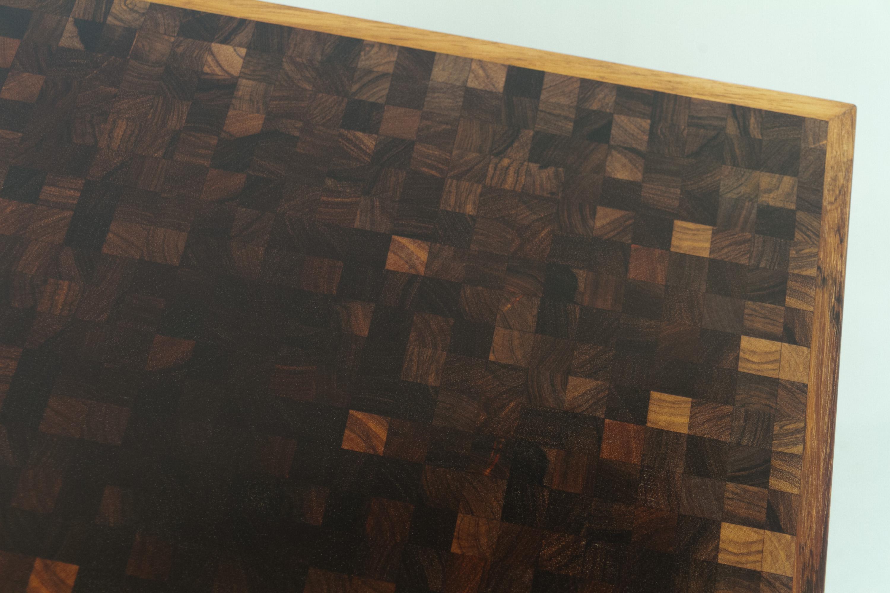 Tables d'appoint modernes danoises en mosaïque de bois de rose par Tranekær Danemark, années 1960. Ensemble de 2. en vente 5