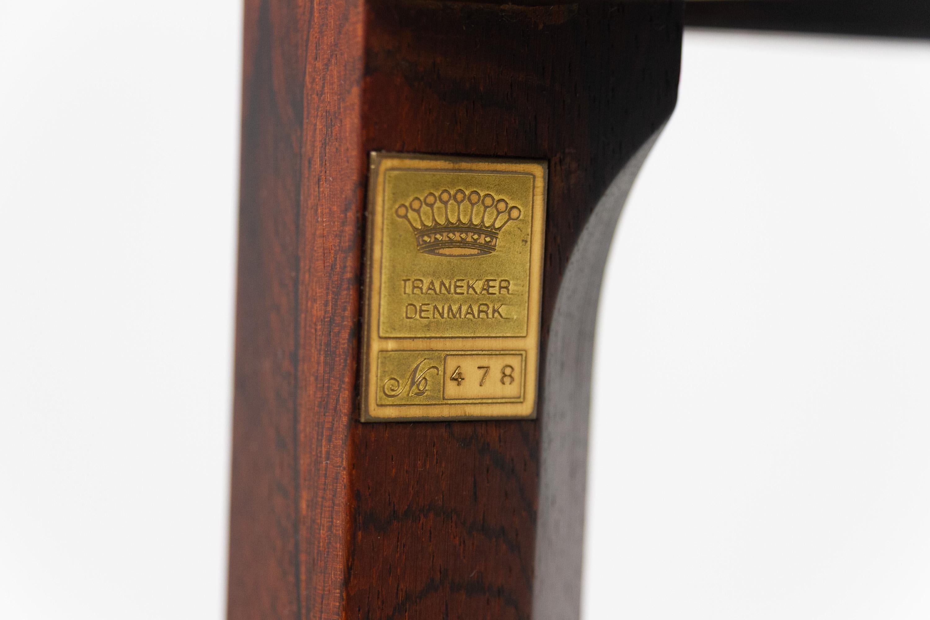 Milieu du XXe siècle Tables d'appoint modernes danoises en mosaïque de bois de rose par Tranekær Danemark, années 1960. Ensemble de 2. en vente
