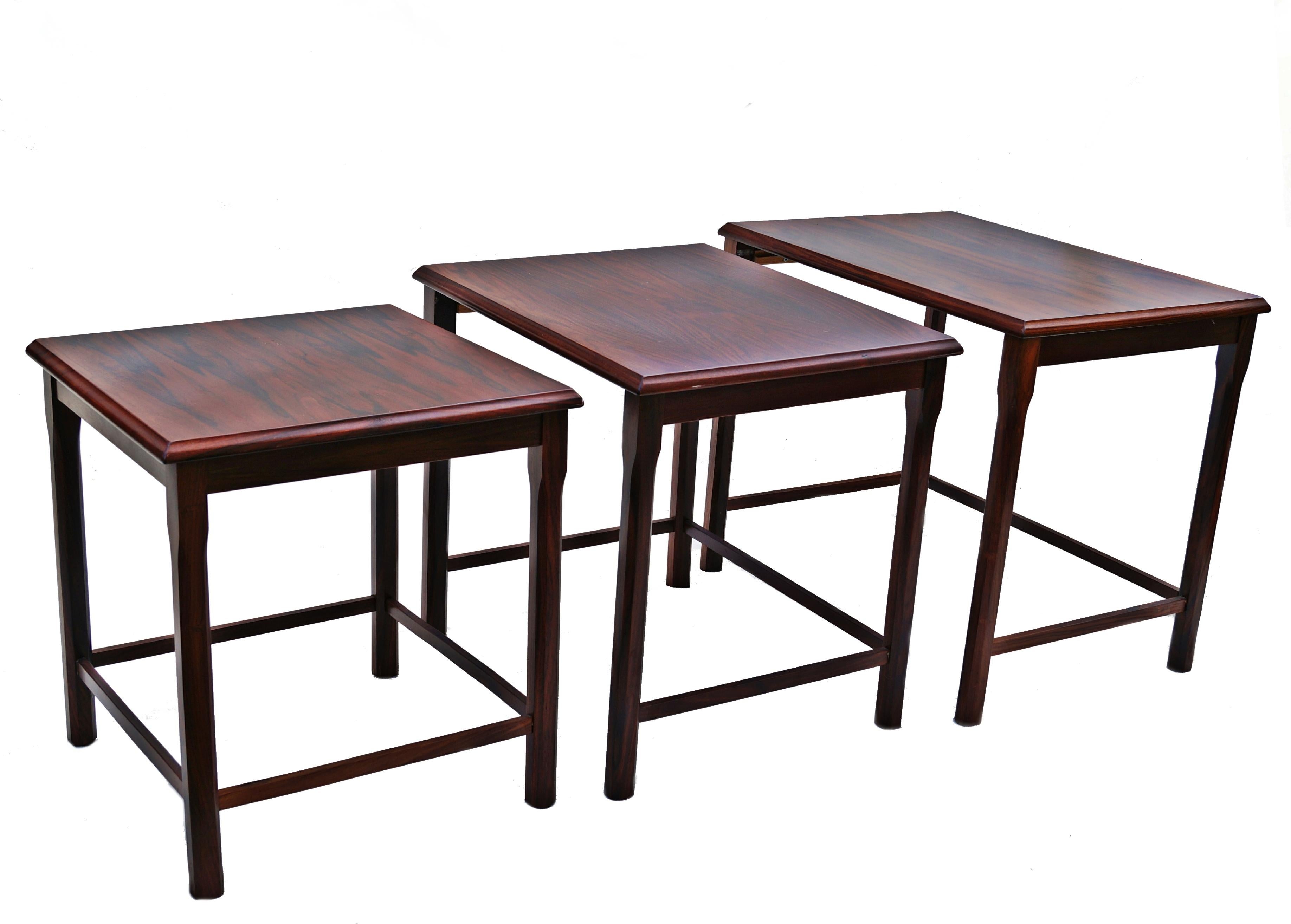 rosewood nesting tables