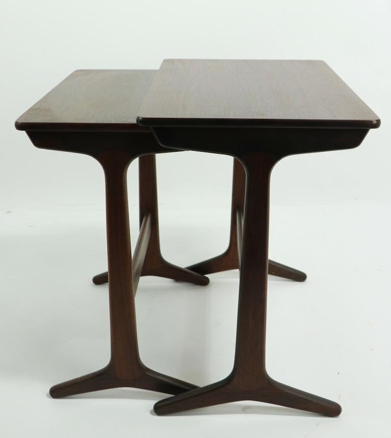 Danish Modern Rosewood Nesting Tables by Erling Torvits for Heltborg Mobler For Sale 5