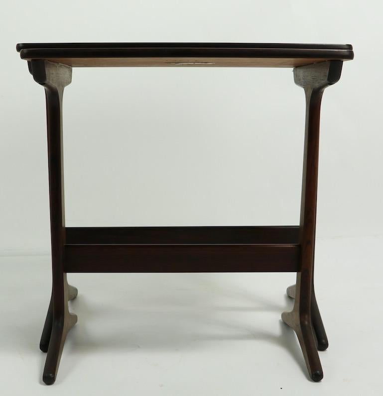 Danish Modern Rosewood Nesting Tables by Erling Torvits for Heltborg Mobler For Sale 1