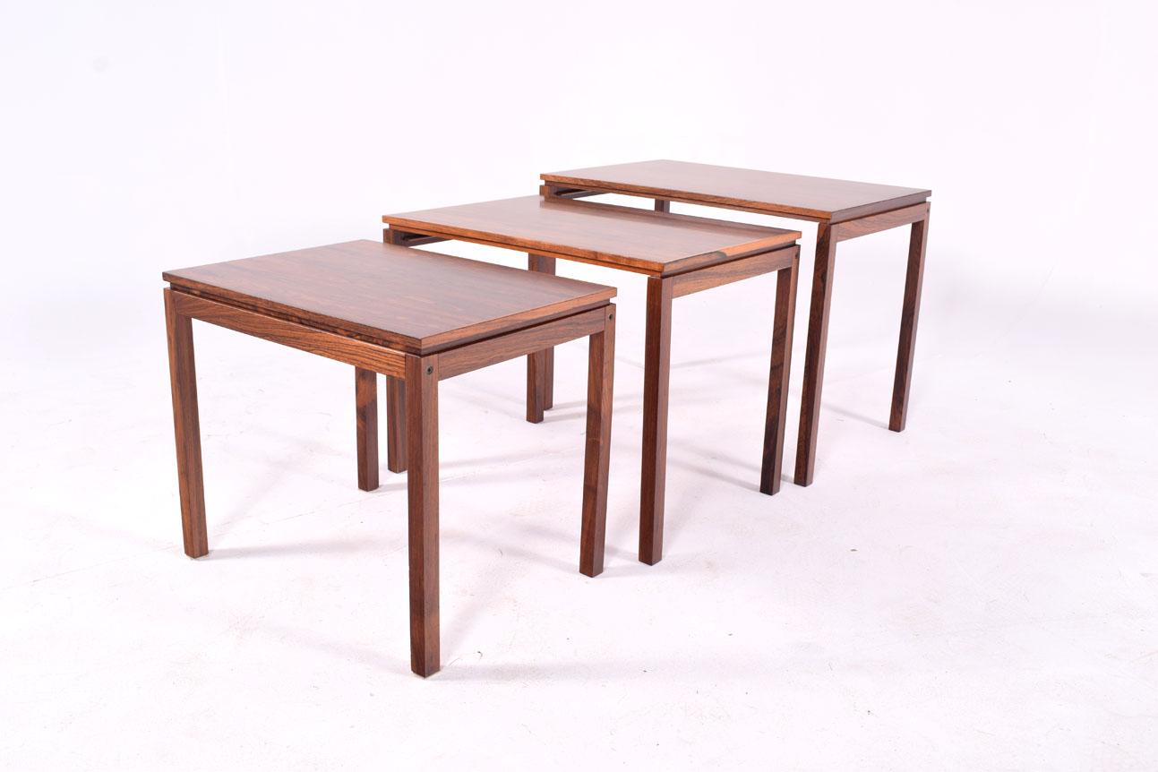 Danish Modern Rosewood Nesting Tables by Fabian 6