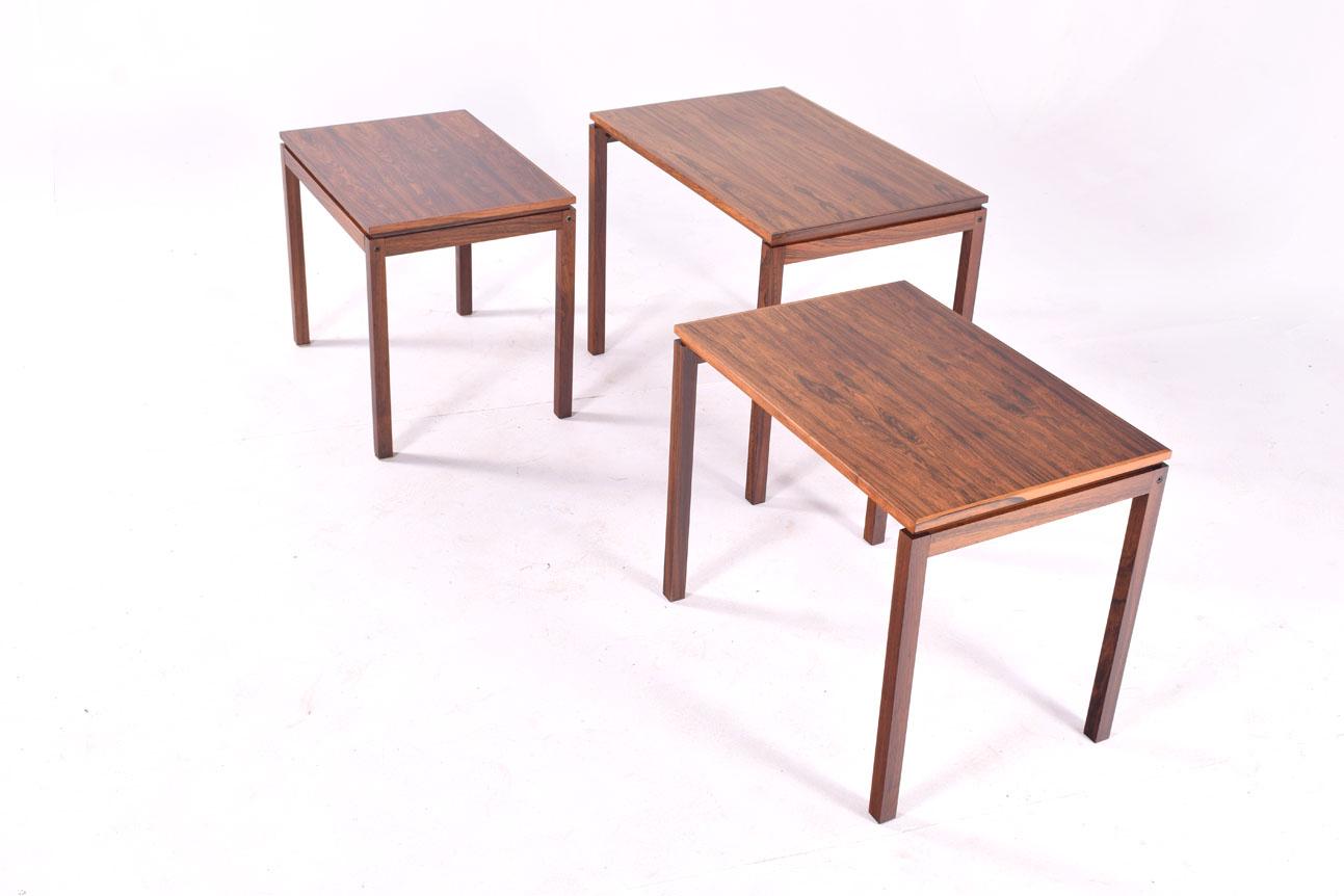 Danish Modern Rosewood Nesting Tables by Fabian 4