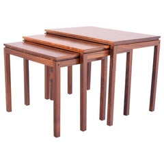 Danish Modern Rosewood Nesting Tables by Fabian