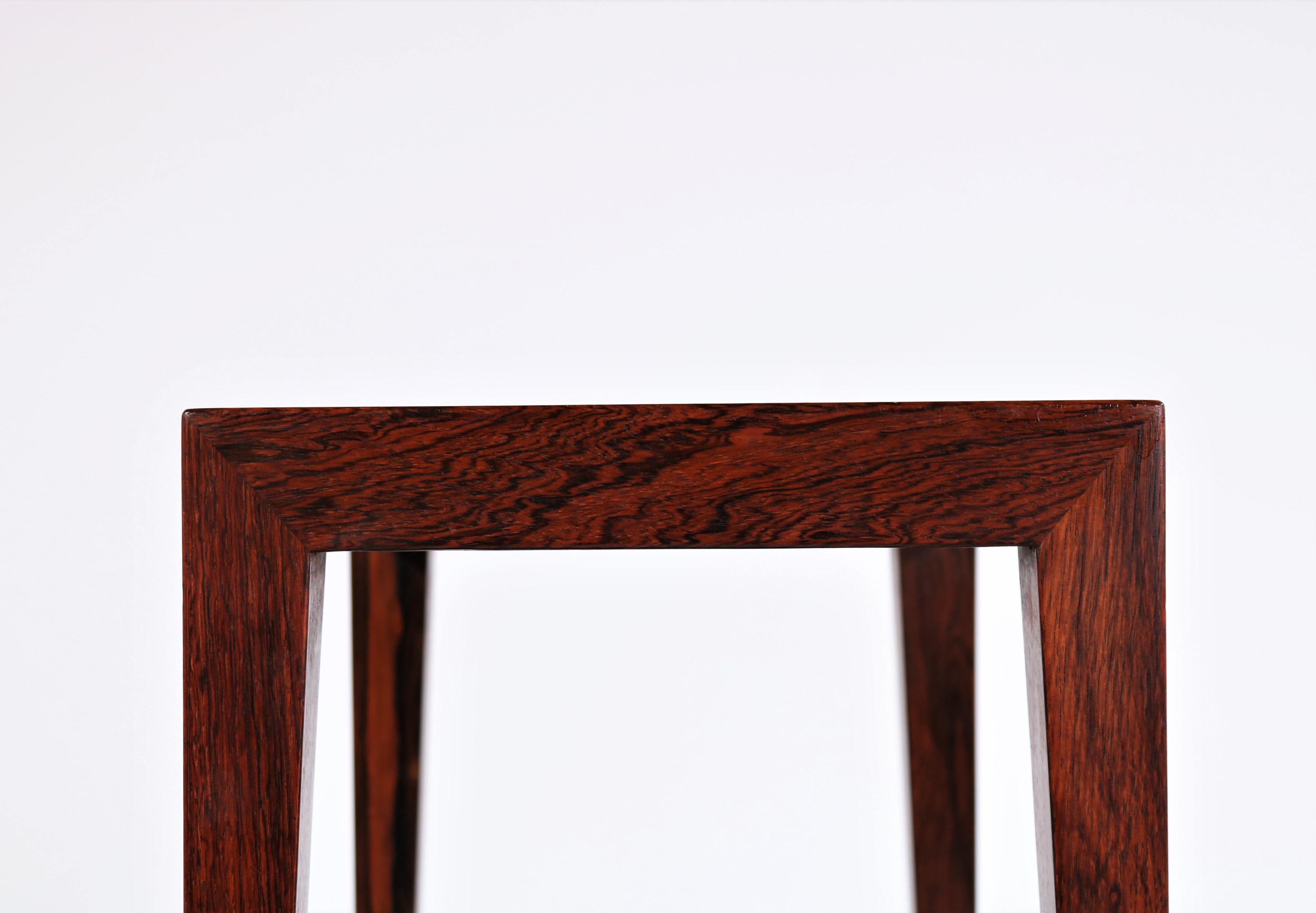 Danish Modern Rosewood Nesting Tables by Severin Hansen for Haslev Møbelfabrik 1