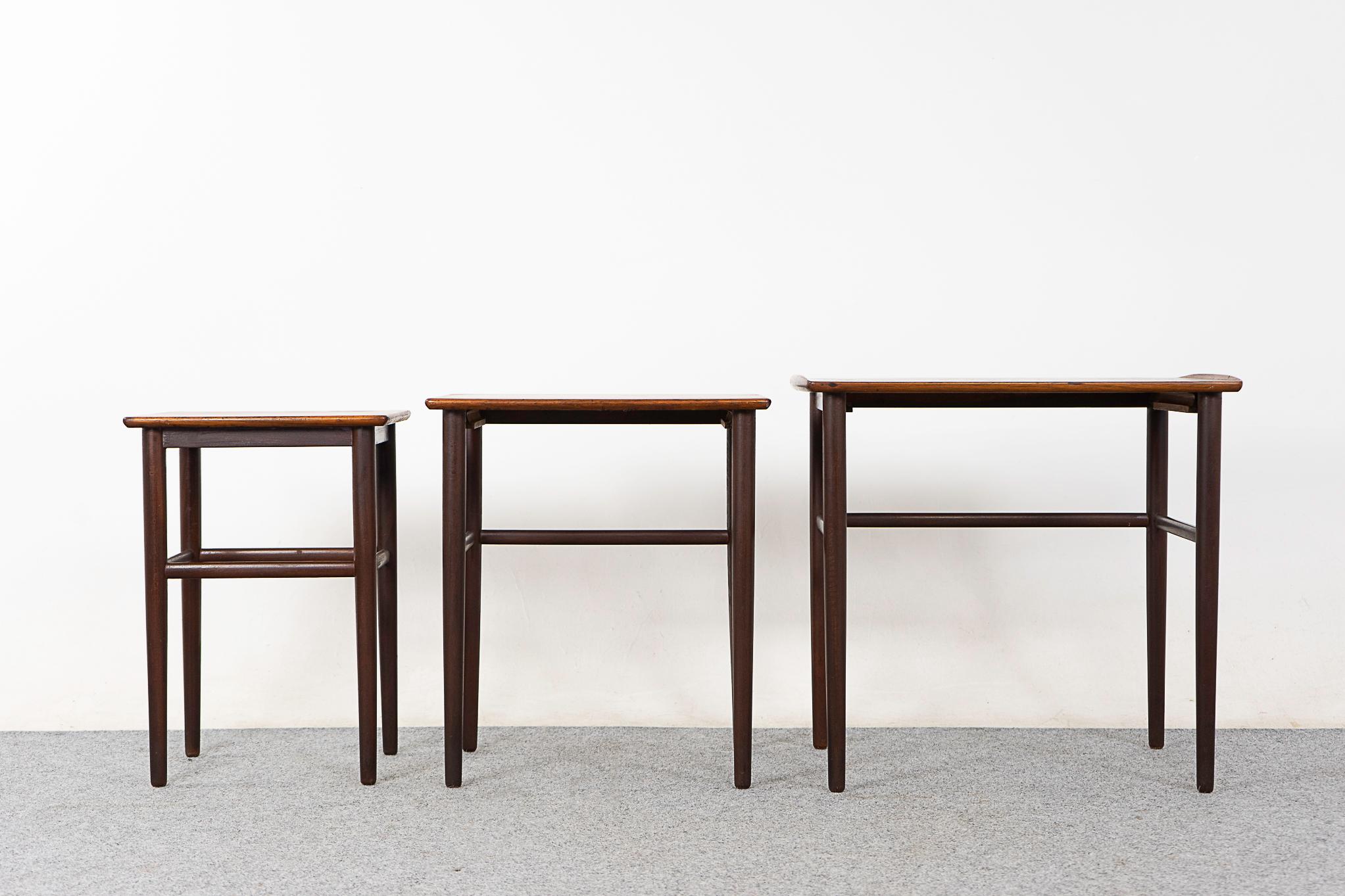 Danish Modern Rosewood Nesting Tables  For Sale 6