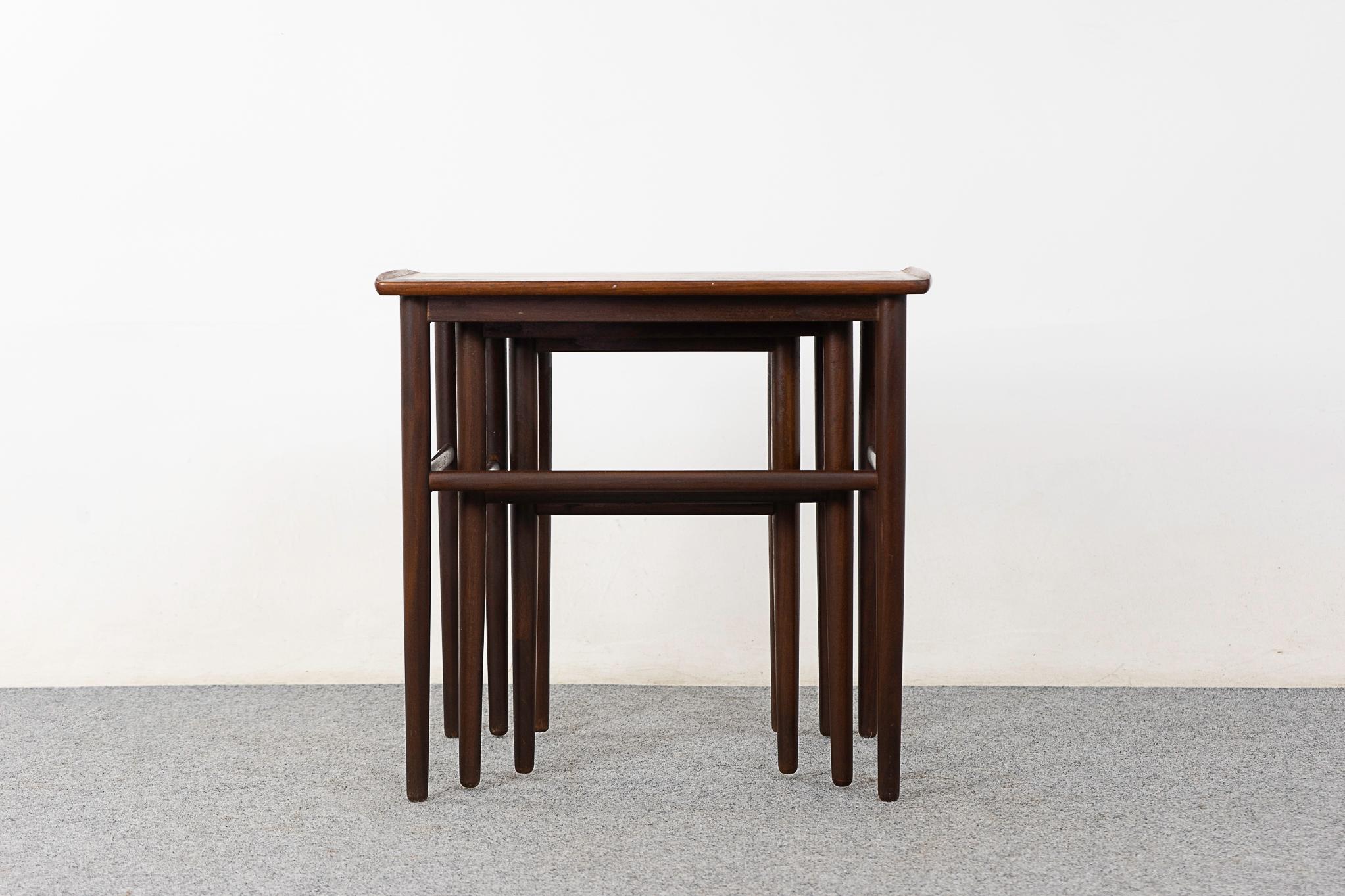 Danish Modern Rosewood Nesting Tables  For Sale 9