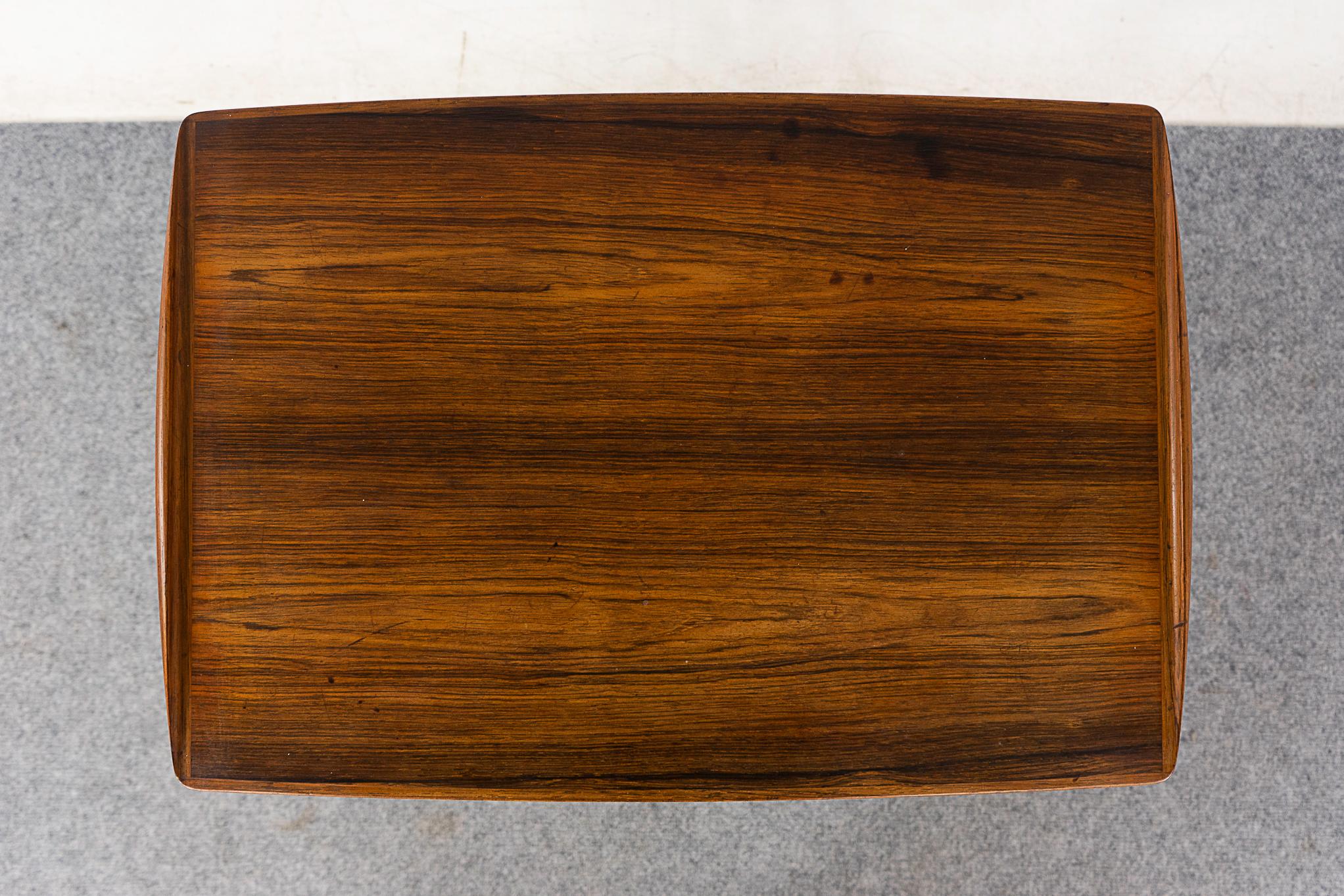 Danish Modern Rosewood Nesting Tables  In Good Condition For Sale In VANCOUVER, CA