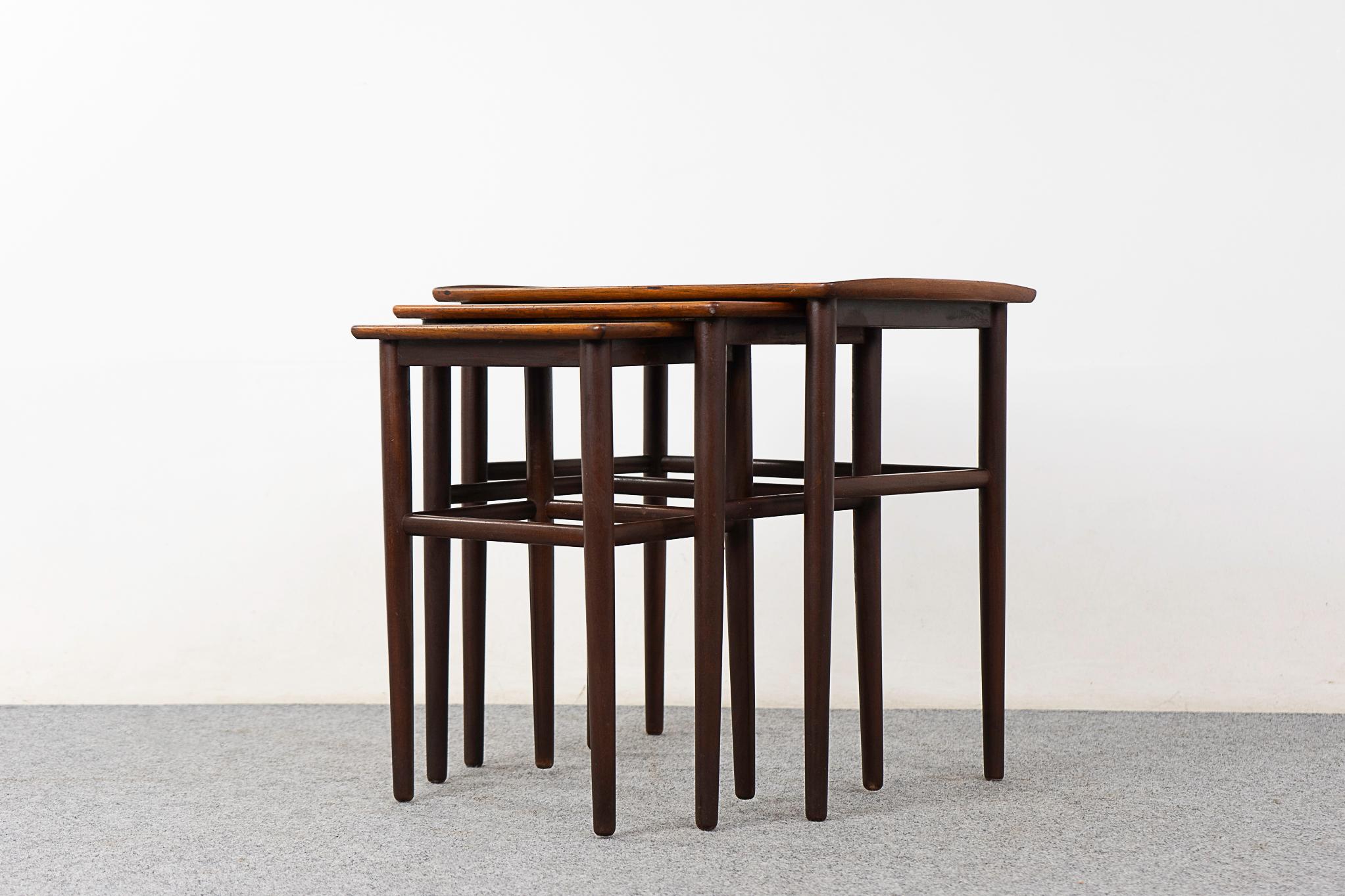 Danish Modern Rosewood Nesting Tables  For Sale 1