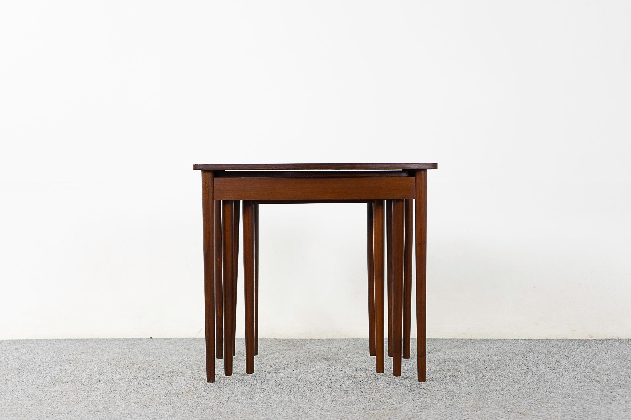 Danish Modern Rosewood Nesting Tables For Sale 2