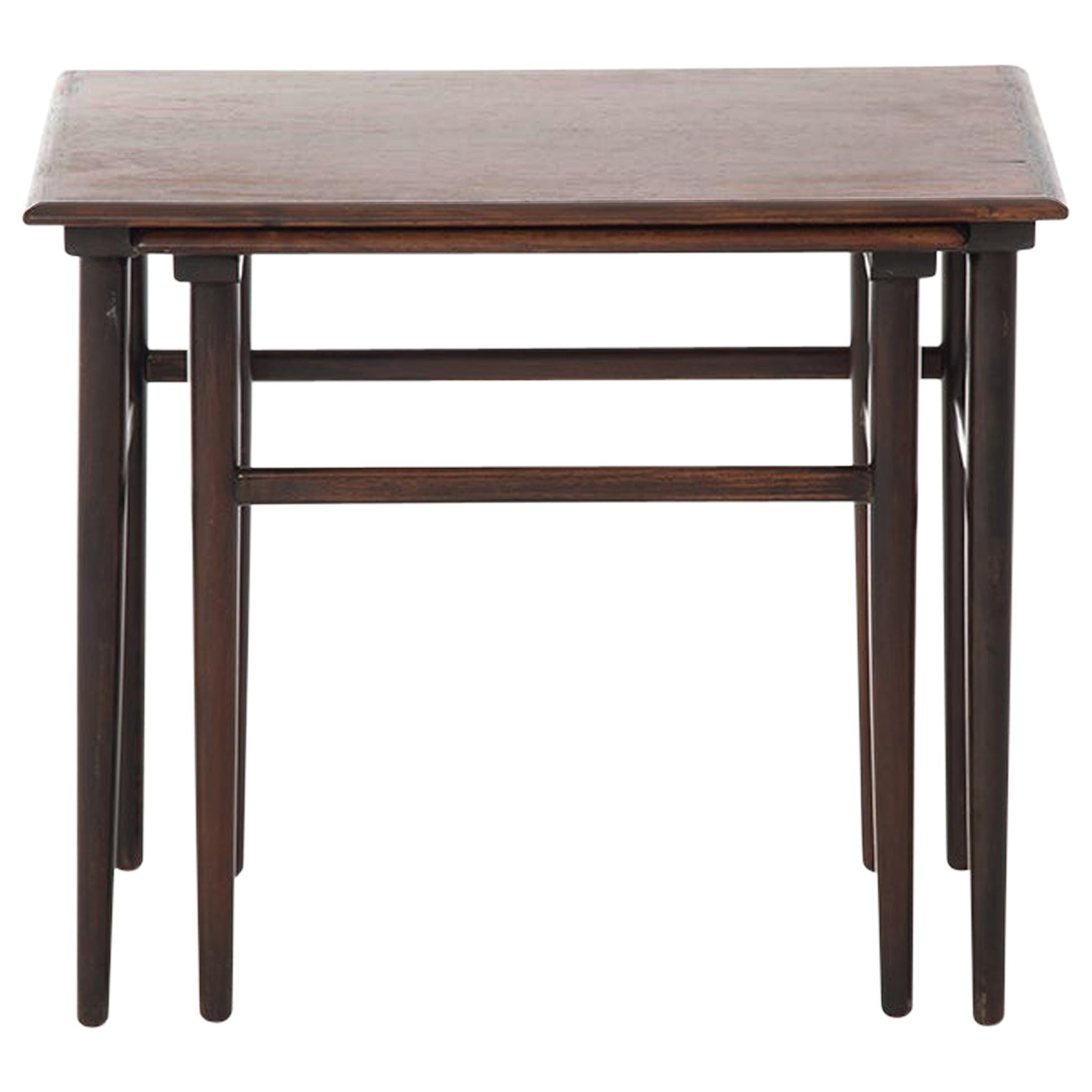 Danish Modern Rosewood Nesting Tables