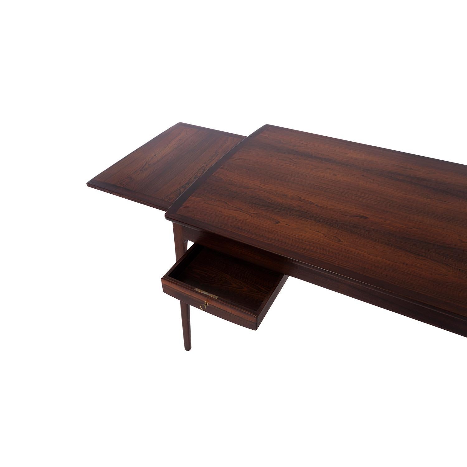 Danish Modern Rosewood Ole Wanscher Writing Desk 6