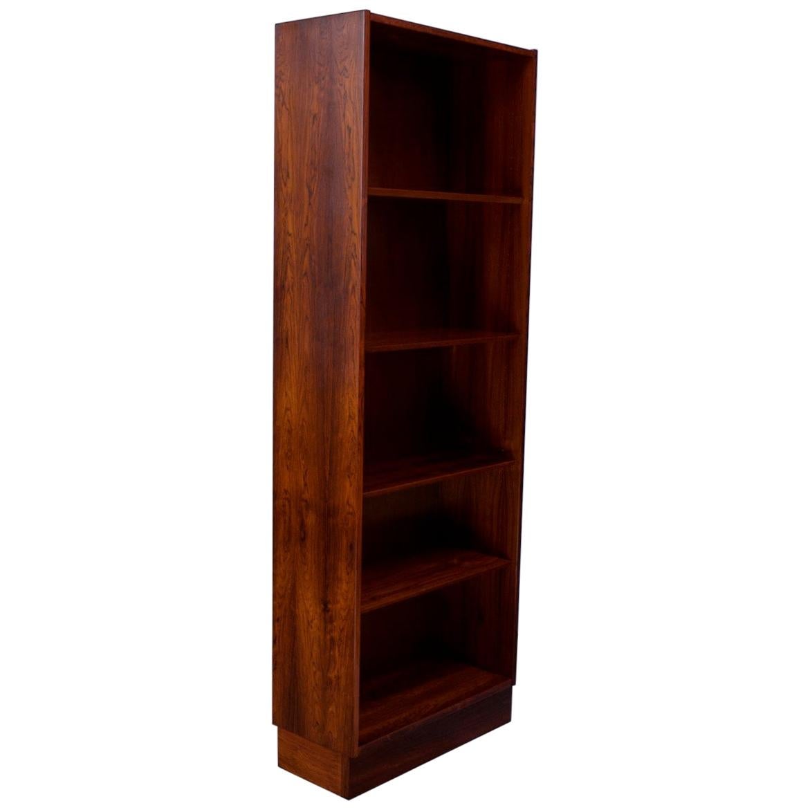 Danish Modern Rosewood Open Bookcase Designed by Carlo Jensen for Poul Hundevad