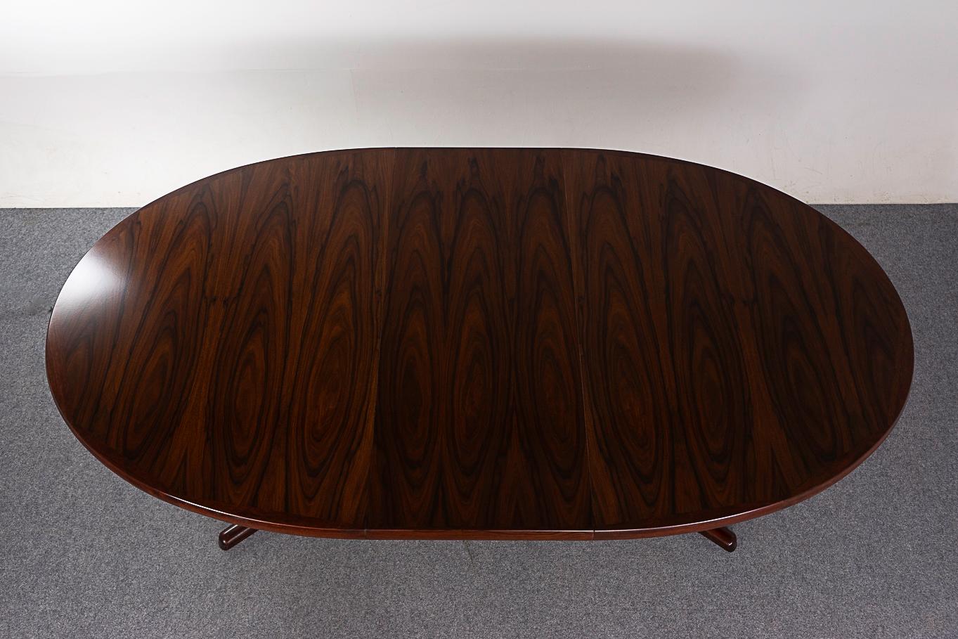 Danish Modern Rosewood Oval Dining Table 2