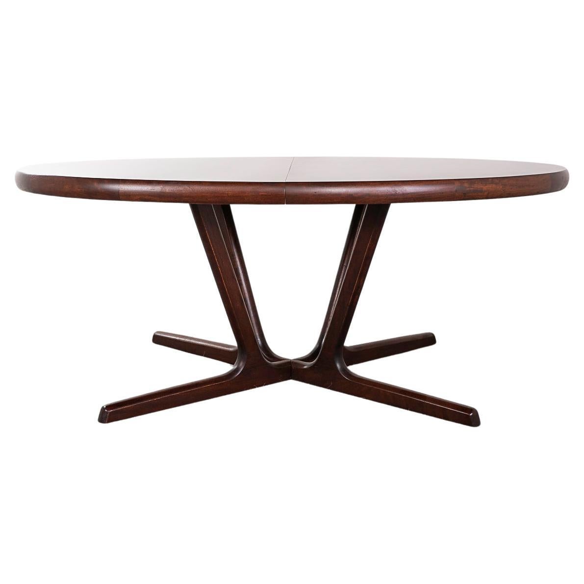 Danish Modern Rosewood Oval Dining Table