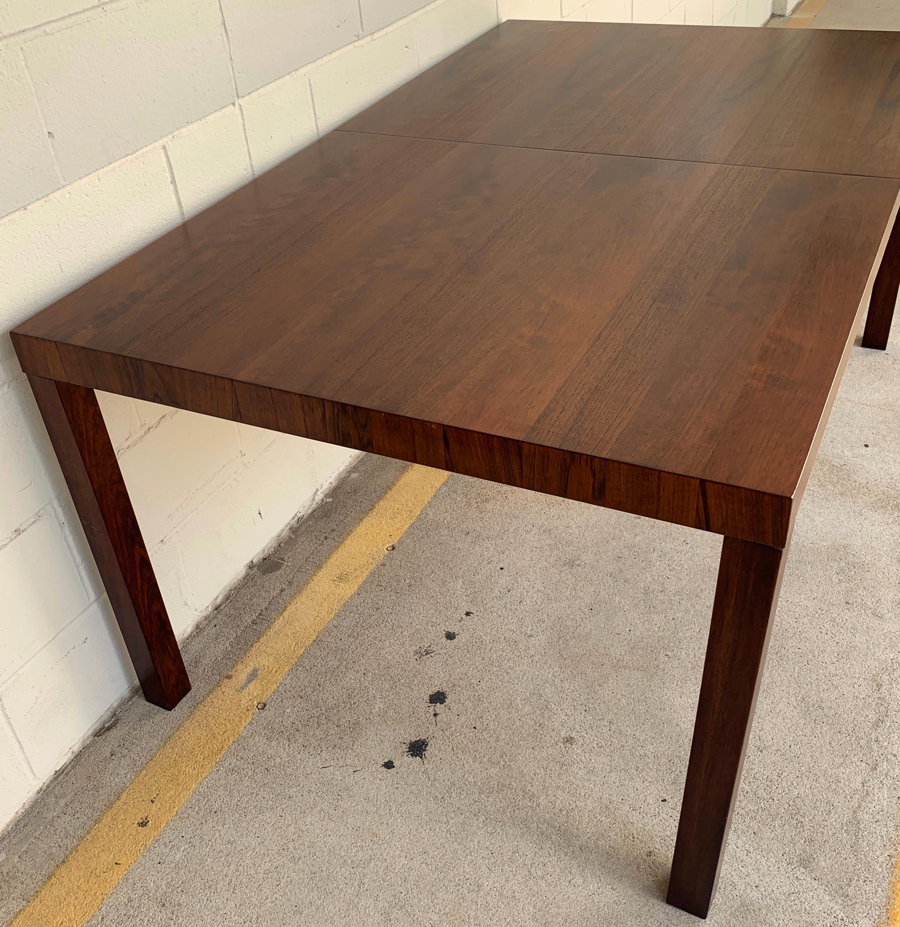 Danish Modern Rosewood Parsons Dining Room Table For Sale 5