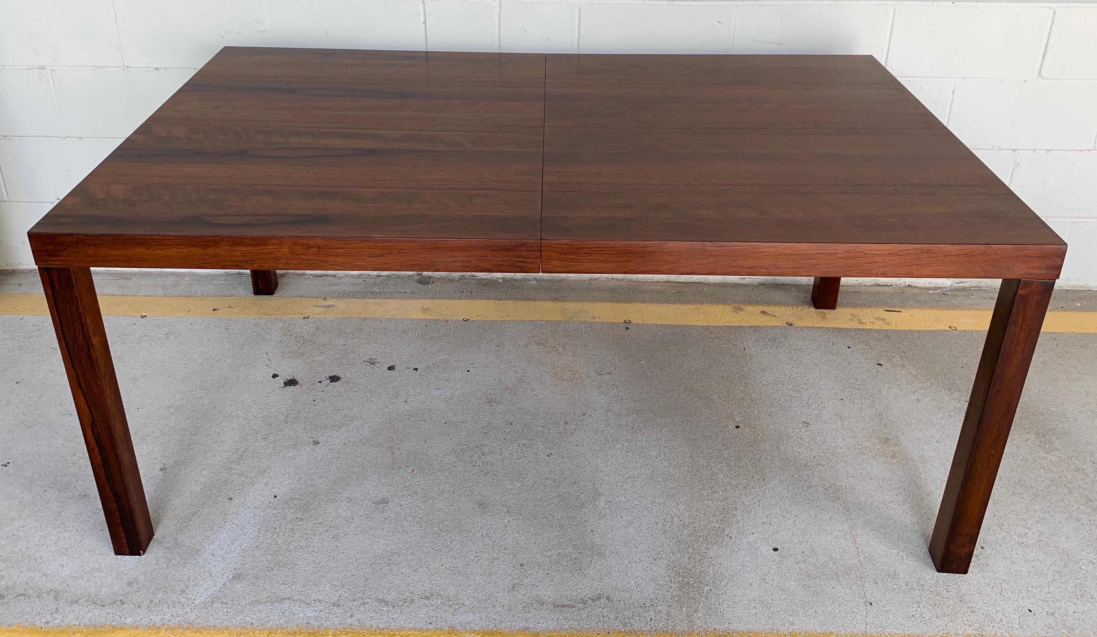 Danish Modern Rosewood Parsons Dining Room Table For Sale 7