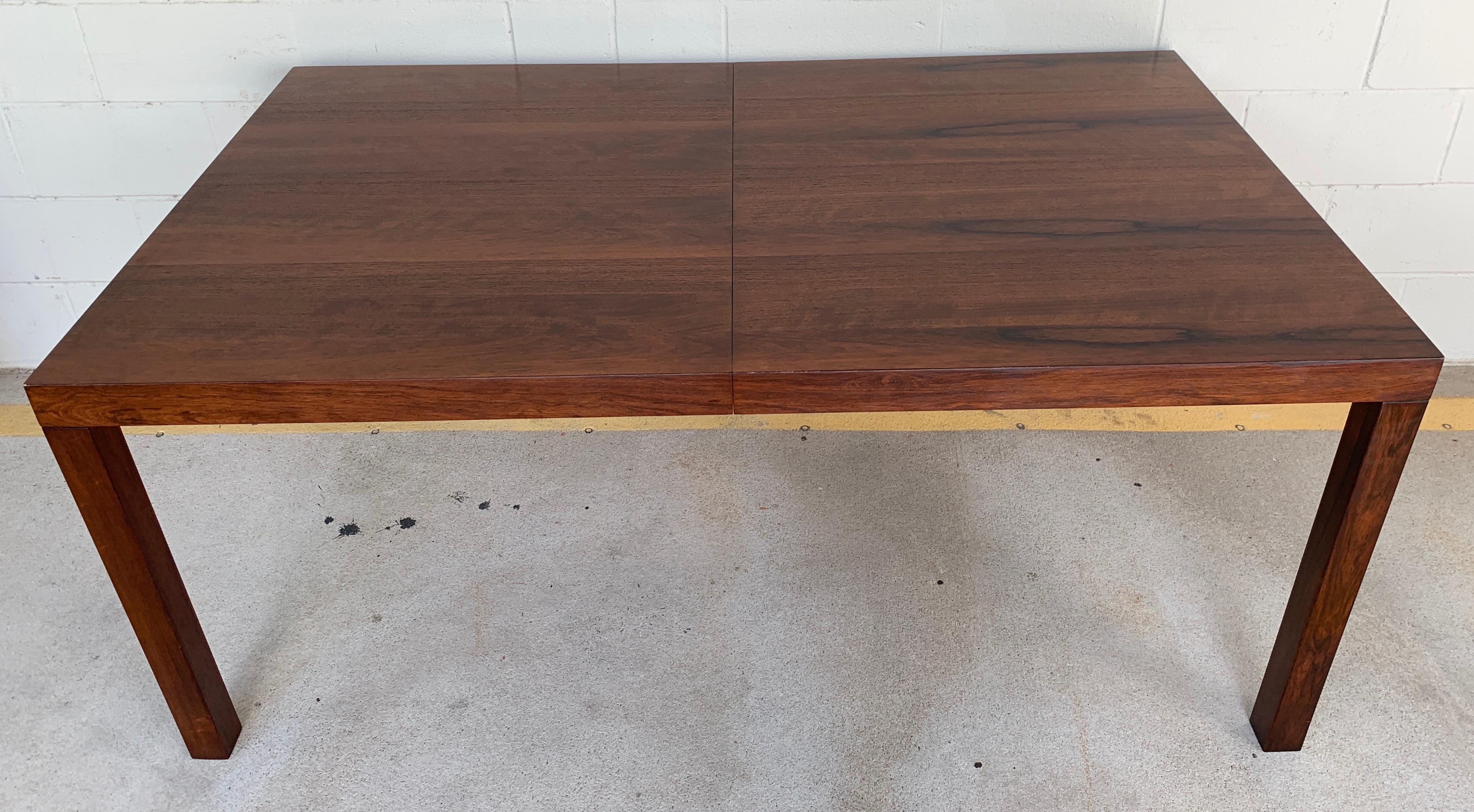 Danish Modern Rosewood Parsons Dining Room Table For Sale 3